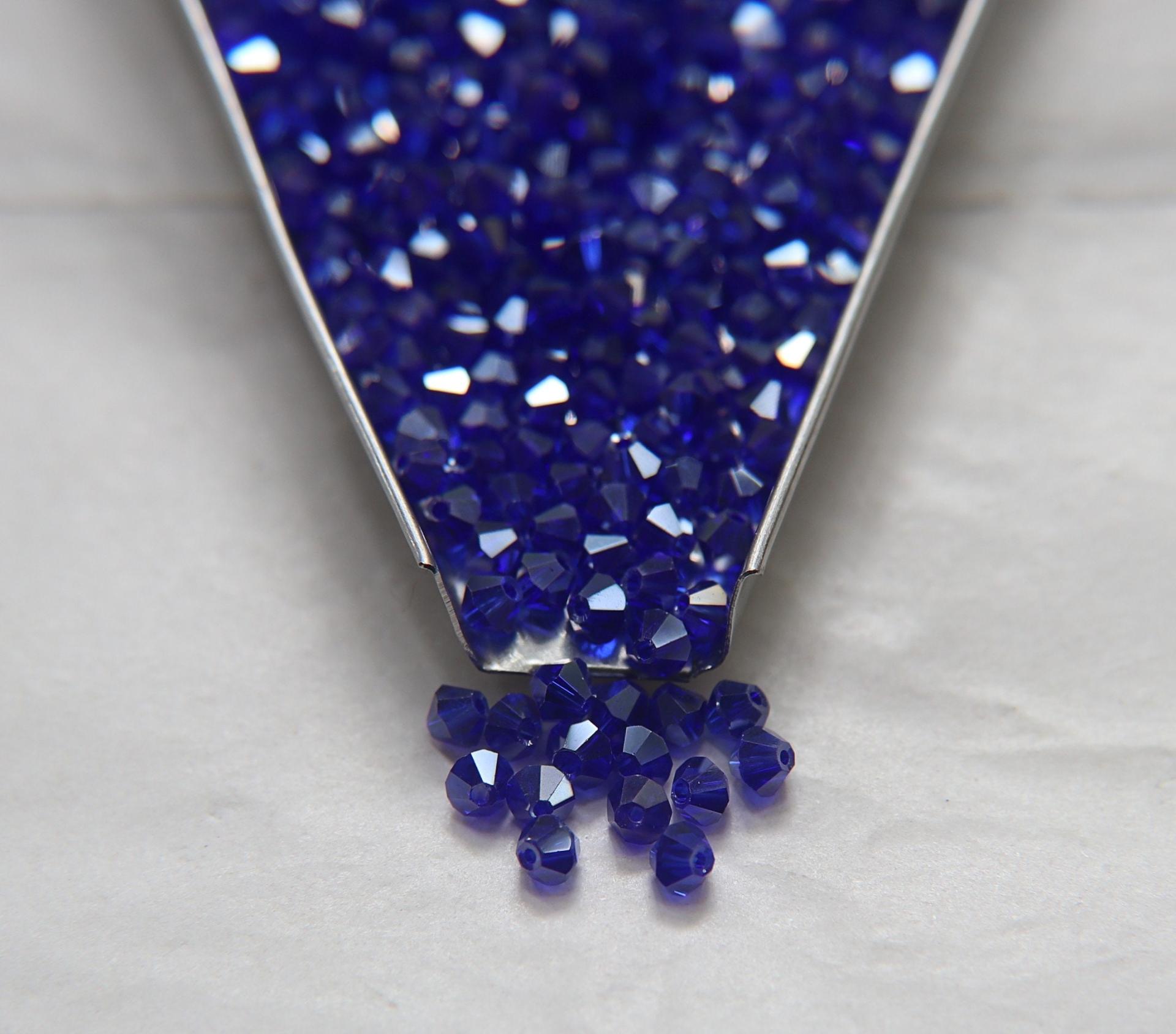 4mm Swarovski Cobalt Silver Shade Bicones Beads 36/72/144/432/720 Pieces PREMIUM MATERIALS,embroidery materials, jewelry supplies