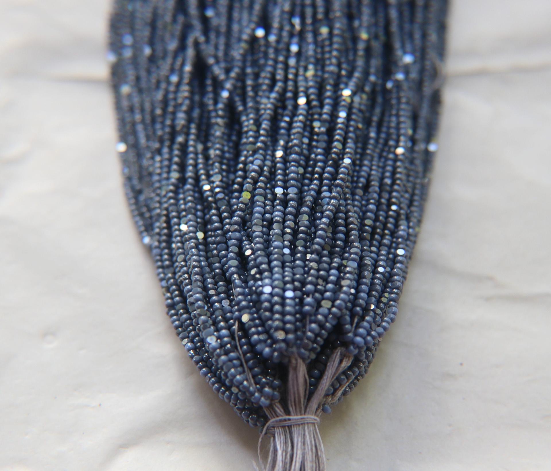 13/0 Hanks Charlotte Cut Beads IONIZED Pale Blue Opaque 1/5/25/50/100 Hanks 1.6mm glass beads, jewelry supply, craft supply