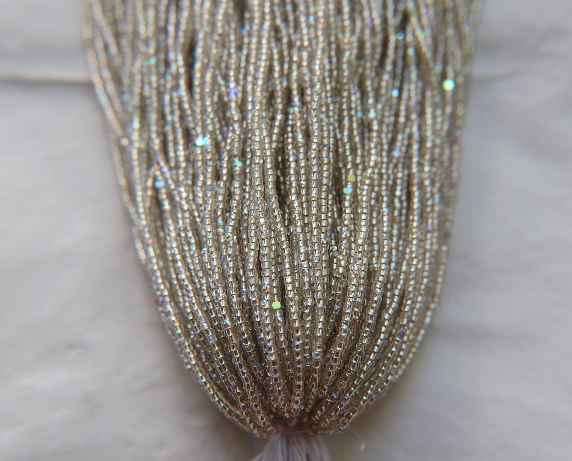 13/0 Hanks Charlotte Cut Beads Patina Crystal Silver Lined Aurore Boreale 1/5/25/50/100 Hanks 1.6mm glass beads, native supply