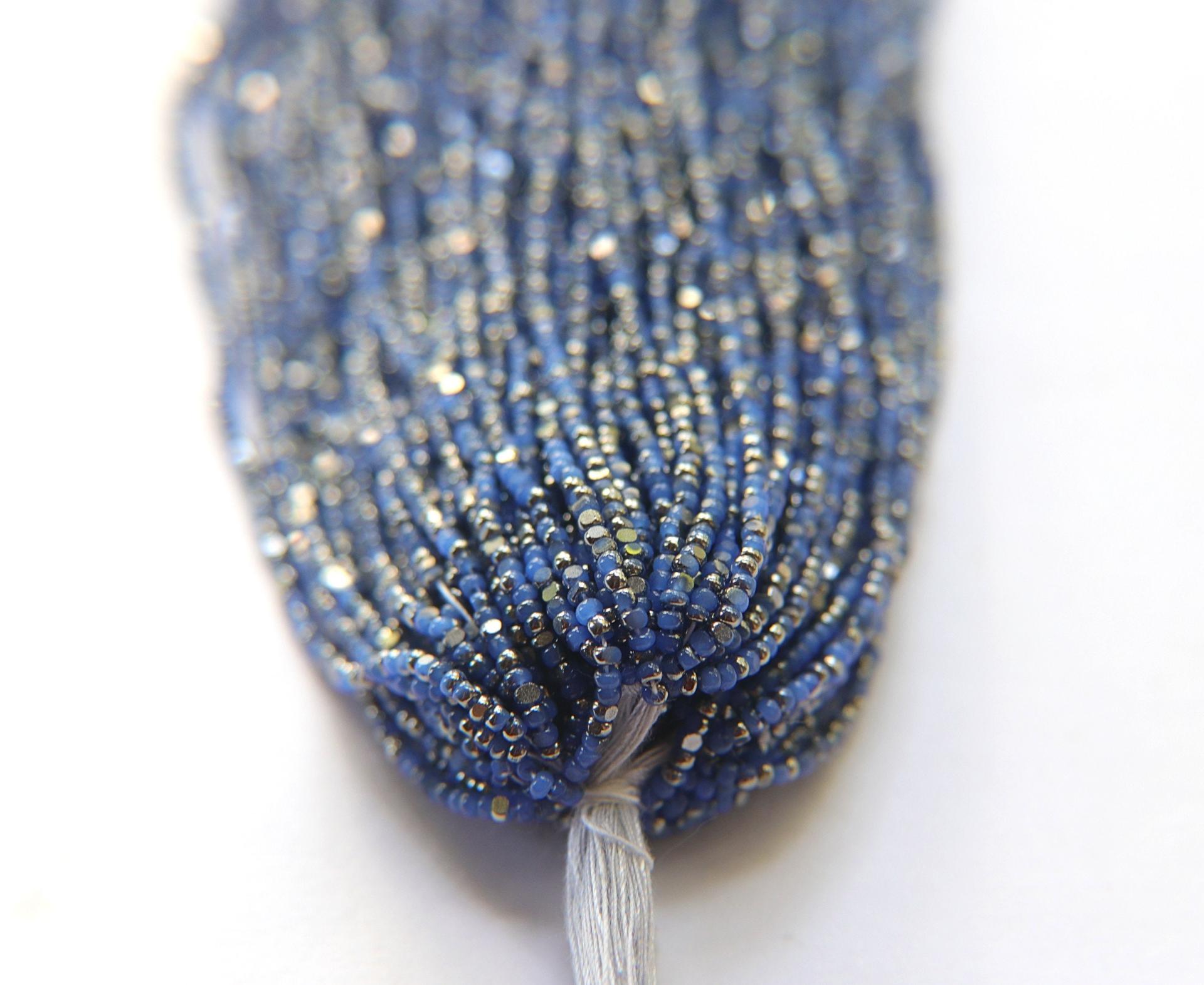 11/0 Hanks Charlotte Cut Beads Patina Premium Medium Sapphire Opal Gunmetal 1/5/25/50/100 Hanks PREMIUM SEED BEADS, Native Supplie