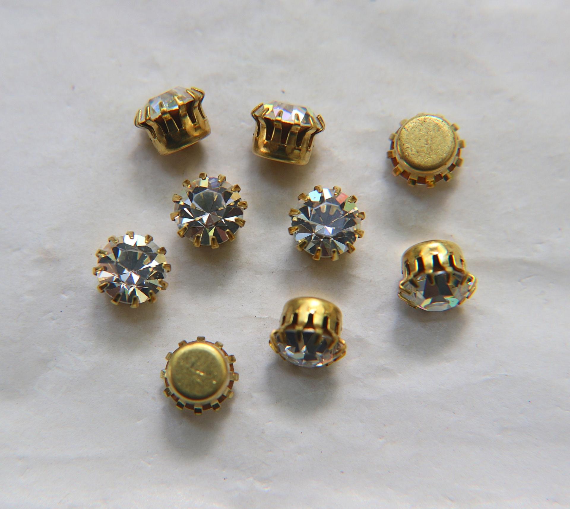 Swarovski 20ss Vintage Crown Prong Settings in Sapphire / Montana 36/72/144/432 Pieces jewelry supplies, strass embellishments, vintage rare