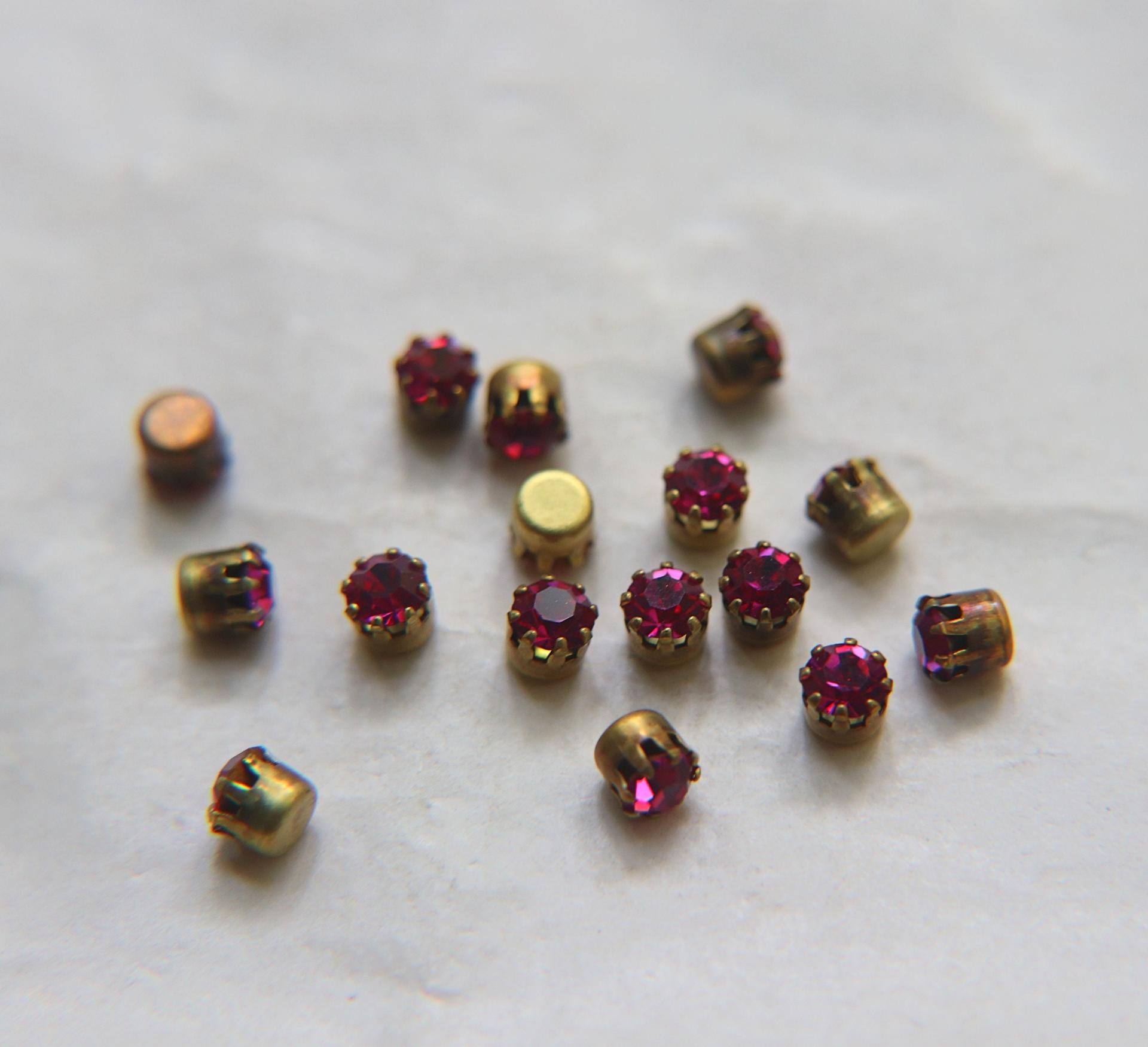 Swarovski 32 PP Vintage Crown Prong Settings in (6 Colours) 36/72/144/432 Pieces jewelry supplies, strass embellishments, vintage rare