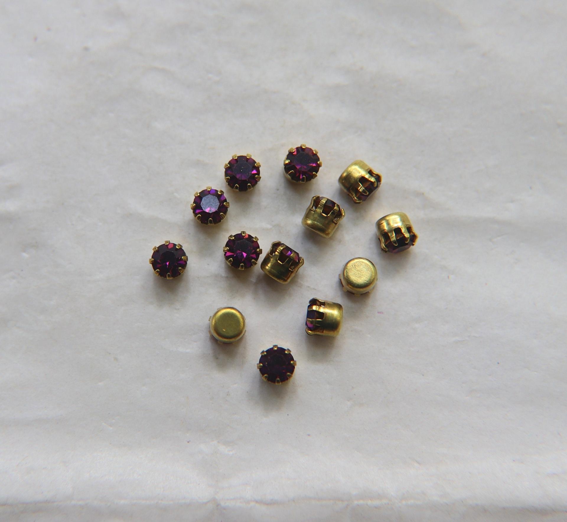 Swarovski 32 PP Vintage Crown Prong Settings in (6 Colours) 36/72/144/432 Pieces jewelry supplies, strass embellishments, vintage rare