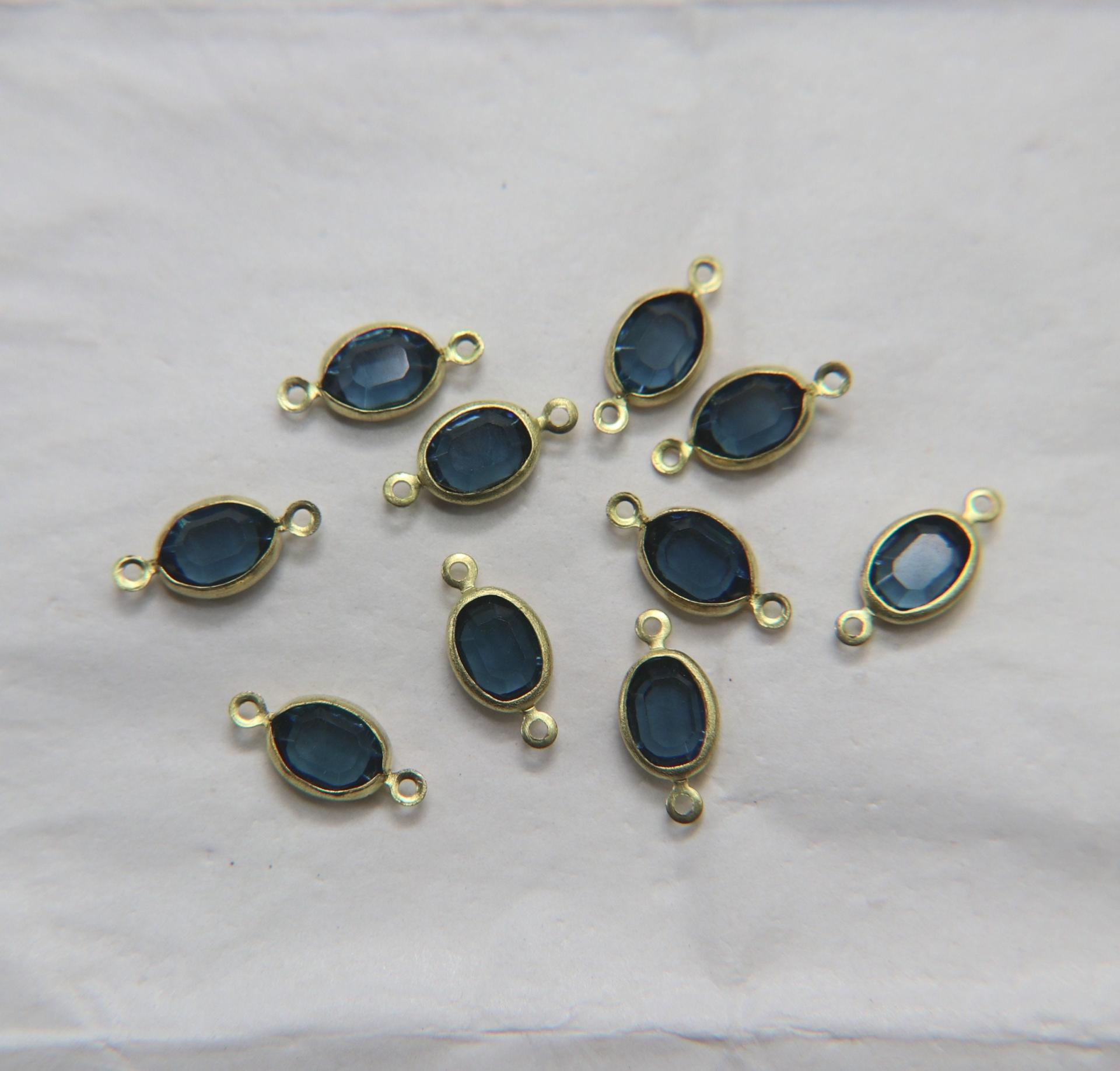 Vintage Swarovski Channel Rhinestone Connectors, Beautiful Swarovski Channel Charms, 8x6mm 2/6/12/24/36 Pieces jewelry supplies