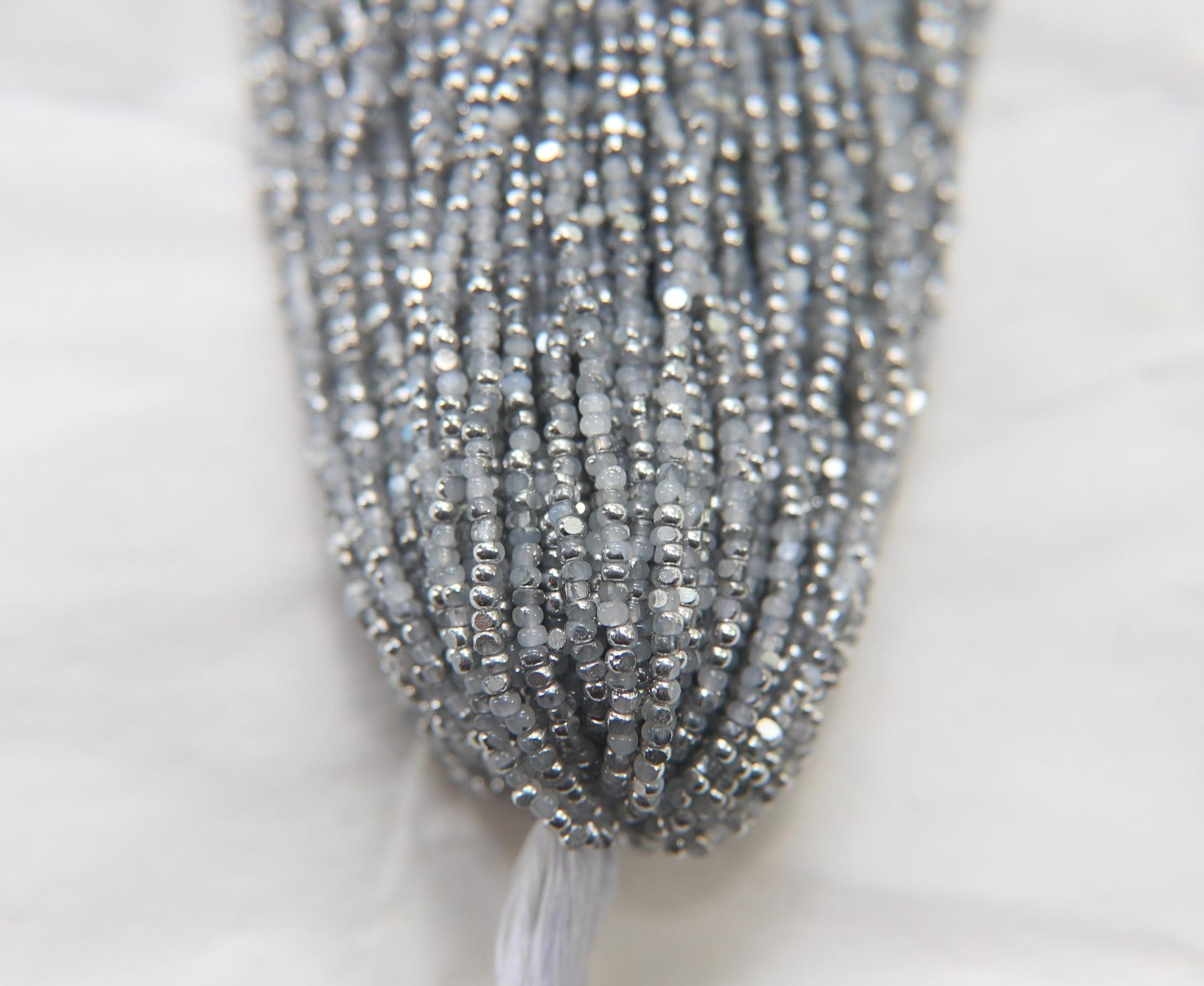 11/0 Hanks Charlotte Cut Beads Patina Premium White Opal Silver 1/5/25/50/100 Hanks PREMIUM SEED BEADS, Native Supplies