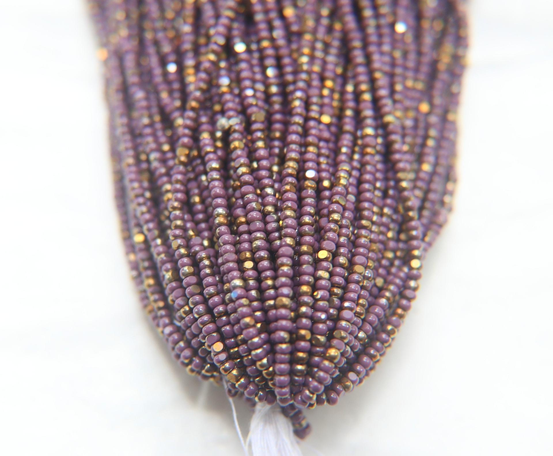 11/0 Hanks Charlotte true Cut Beads Patina Opaque Amethyst Dark Bronze Gold 1/5/25/50/100 Hanks PREMIUM SEED Beads, NATIVE supplies