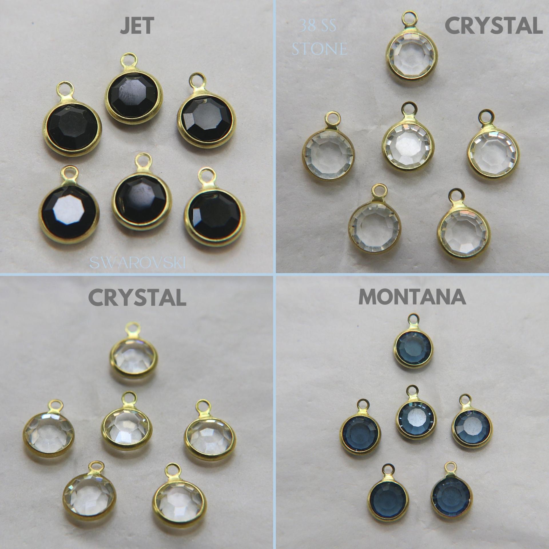 Swarovski channel set 1 loops 40ss 2/6/12/24/36 Pieces BRASS SETTINGS, strass embellishments, vintage rare