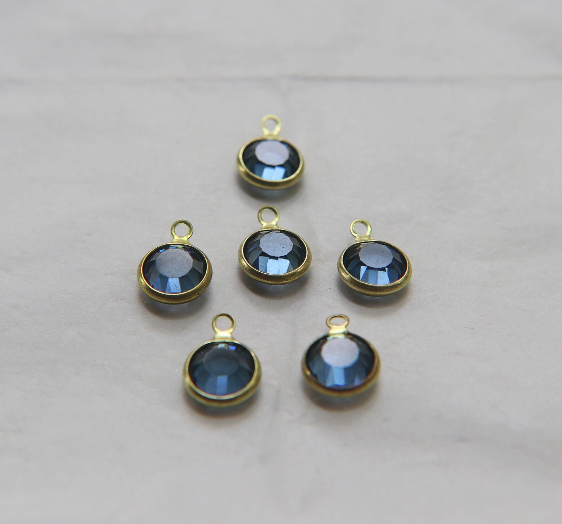 Swarovski channel set 1 loops 40ss 2/6/12/24/36 Pieces BRASS SETTINGS, strass embellishments, vintage rare