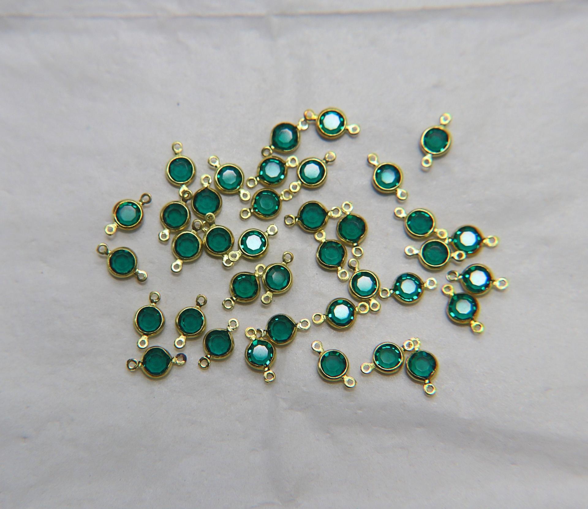 Swarovski channel set 2 loops 16ss 12/24/36/72/144 Pieces BRASS SETTINGS, strass embellishments, vintage rare