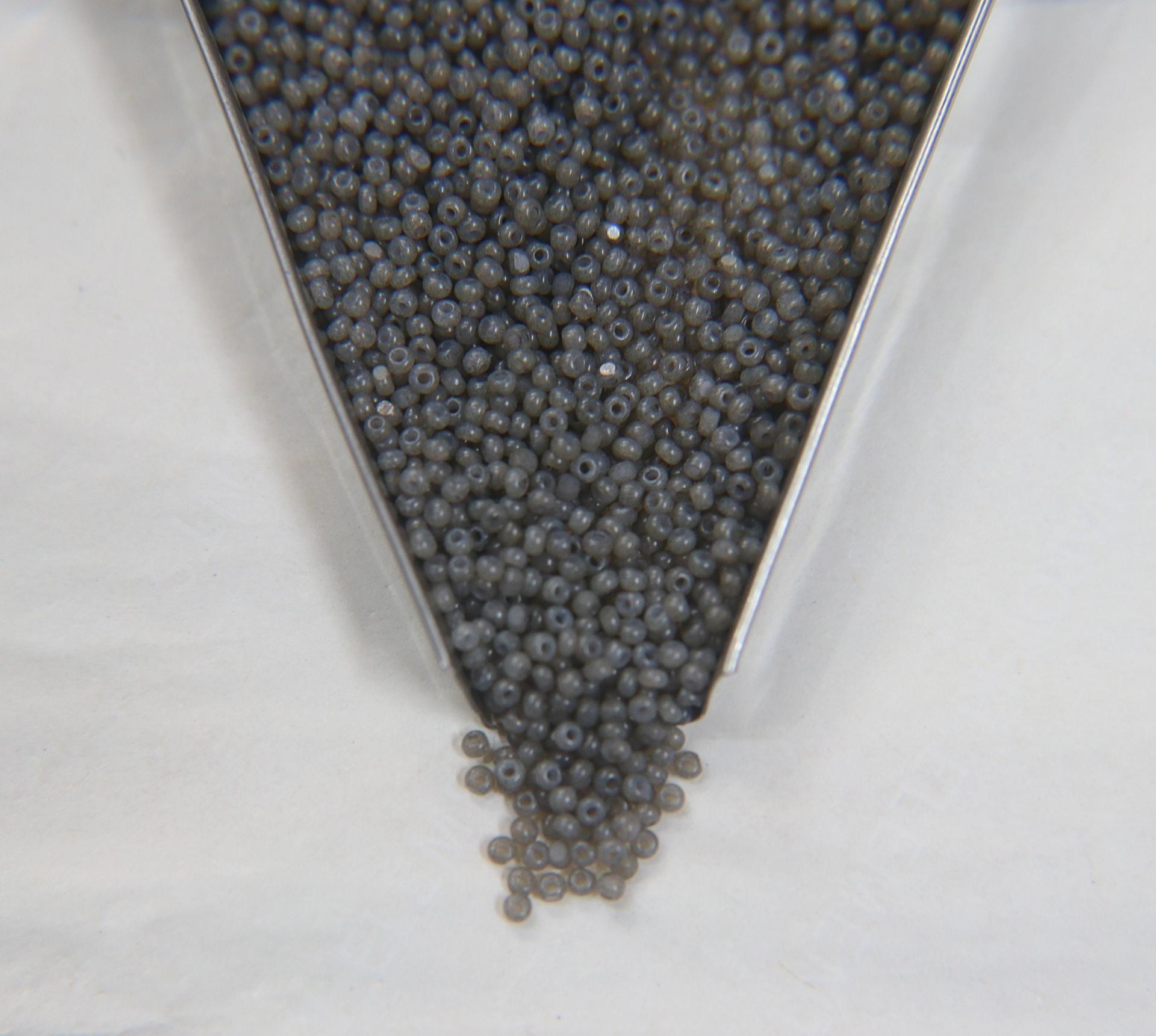 11/0 Charlotte True Cut Beads Grey Opal 10/20/50/250/500 Grams Premium Seed beads, native supply