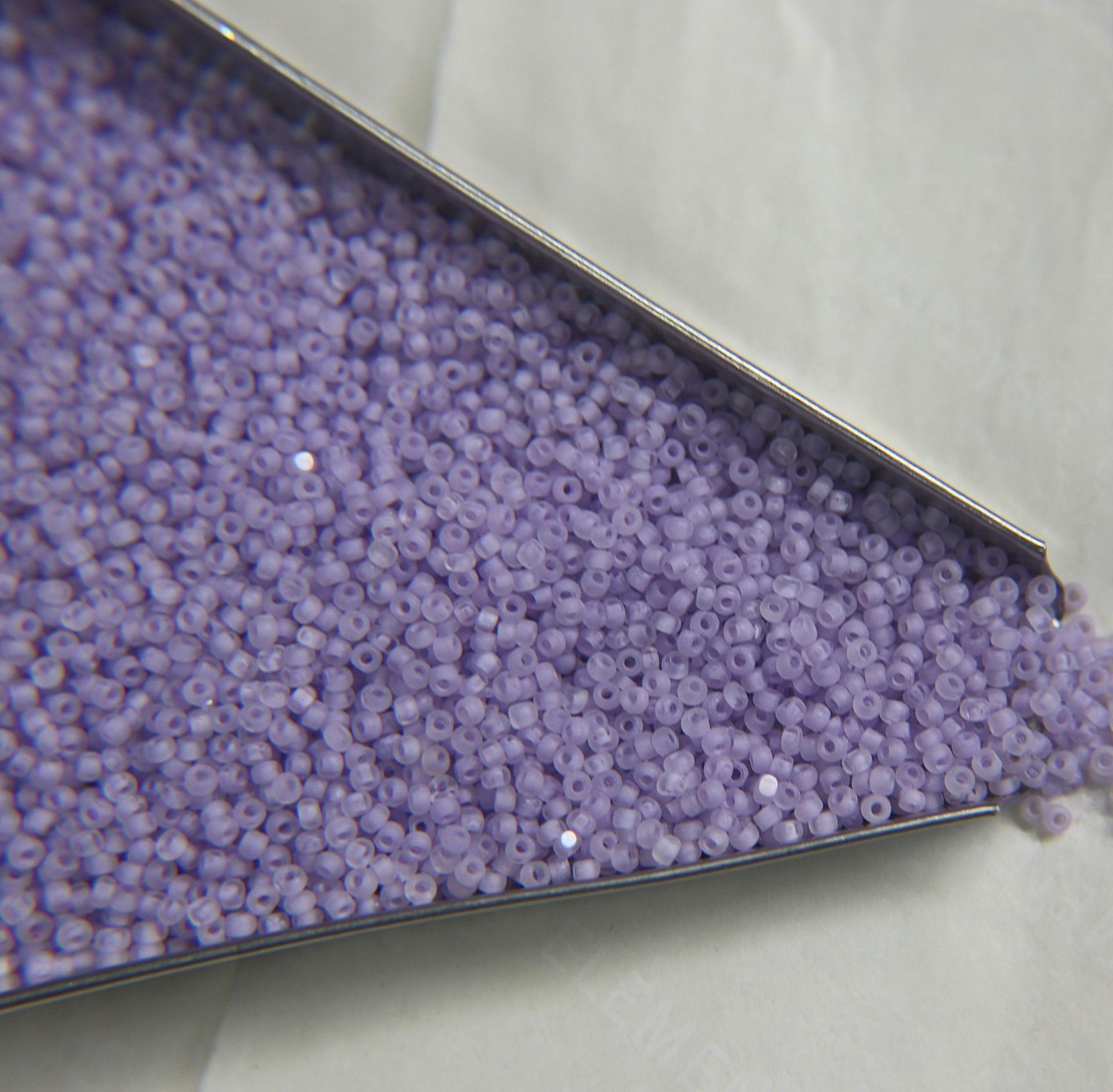 13/0 Charlotte Cut Beads Crystal Matt Lilac Lined 5/10/20/50/250/500 Grams embroidery materials, jewelry making, vintage beads