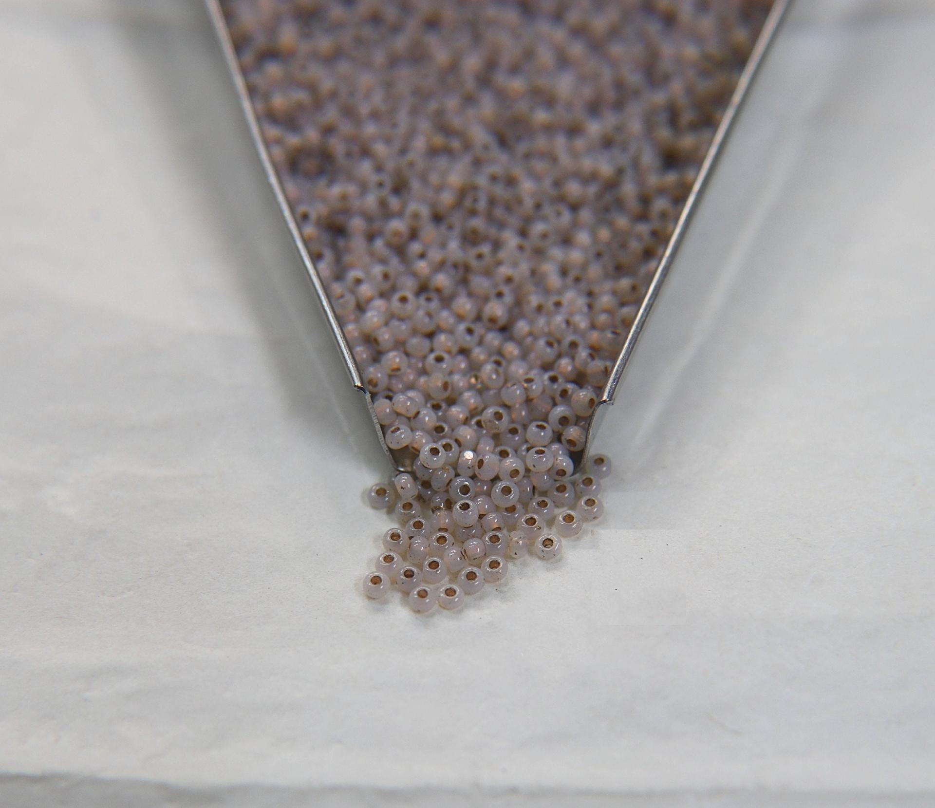 13/0 Charlotte Cut Beads White Opal Antique Gold Lined 5/10/20/50/250/500 Grams PREMIUM SEED BEADS, Native Supply