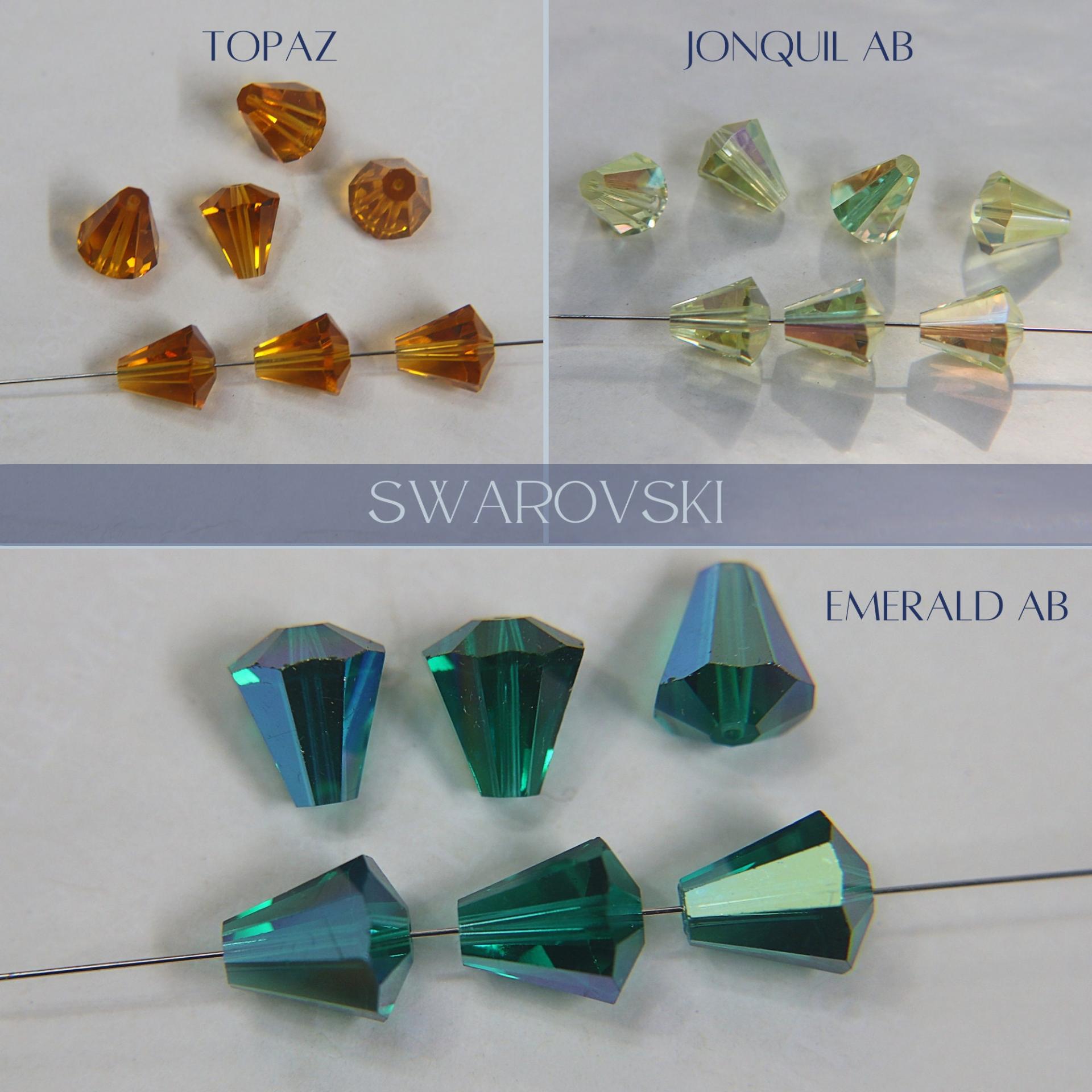 5400 Vintage 11X10 mm Swarovski crystal bead cone shape (4 Colours) Swarovski Elements 6/12/36 Pieces, jewelry making