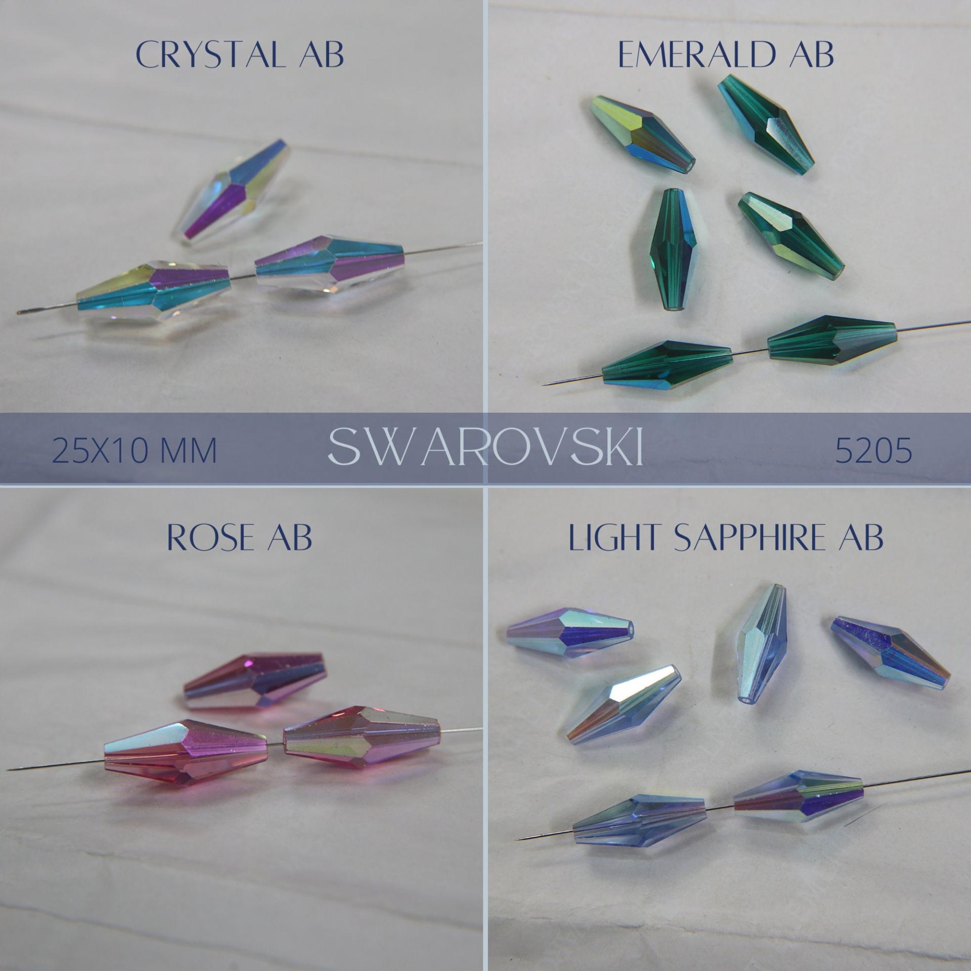 Swarovski 5205 25X10 MM Elongated Bicone (4 Colours) 2/6/12/36 Pieces jewelry making beads PREMIUM MATERIALS