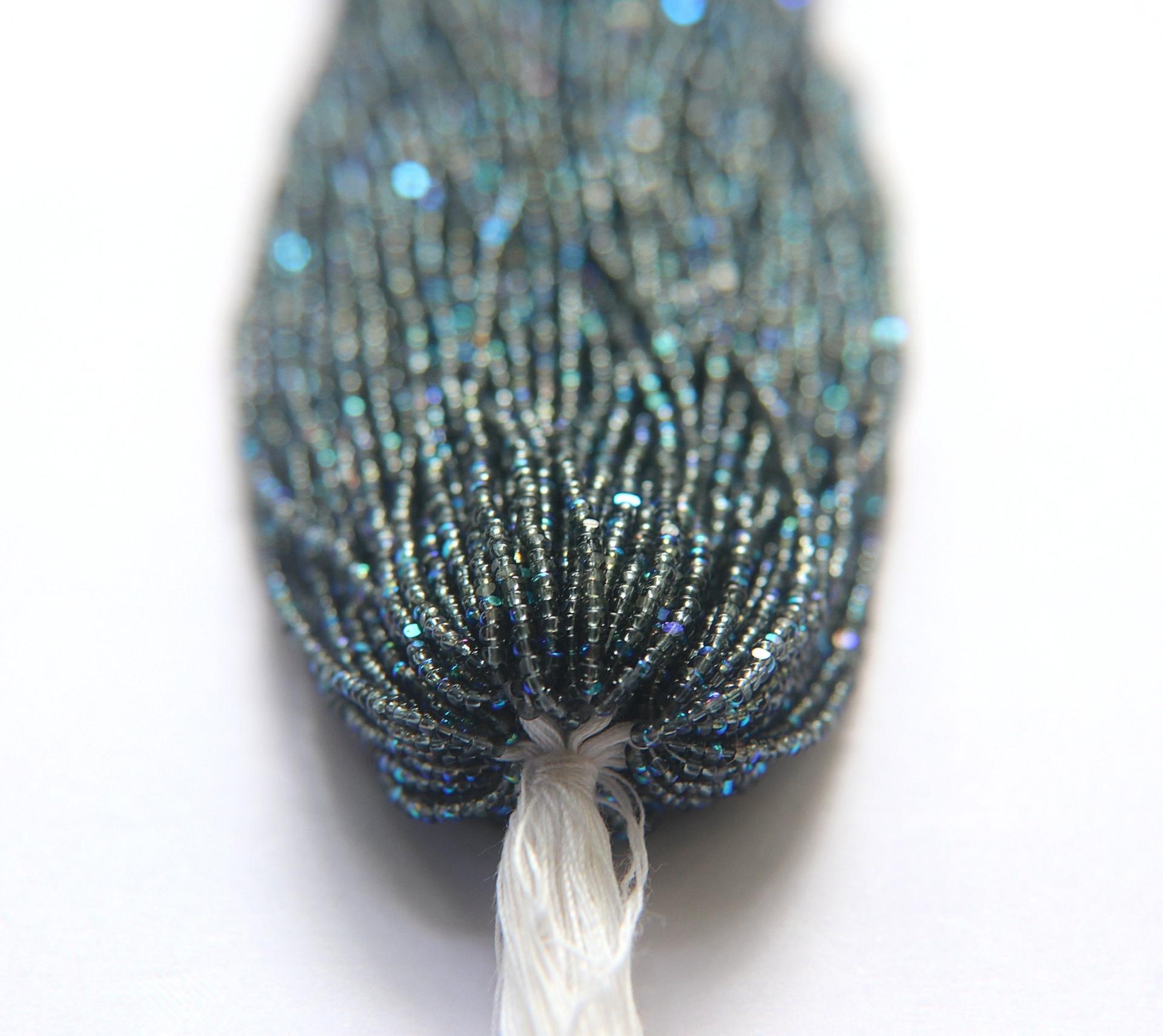 13/0 Hanks Charlotte Cut Beads Patina Transparent Black Diamond Aurore Boreale 1/5/25/50/100 Hanks 1.6mm glass beads, native supply