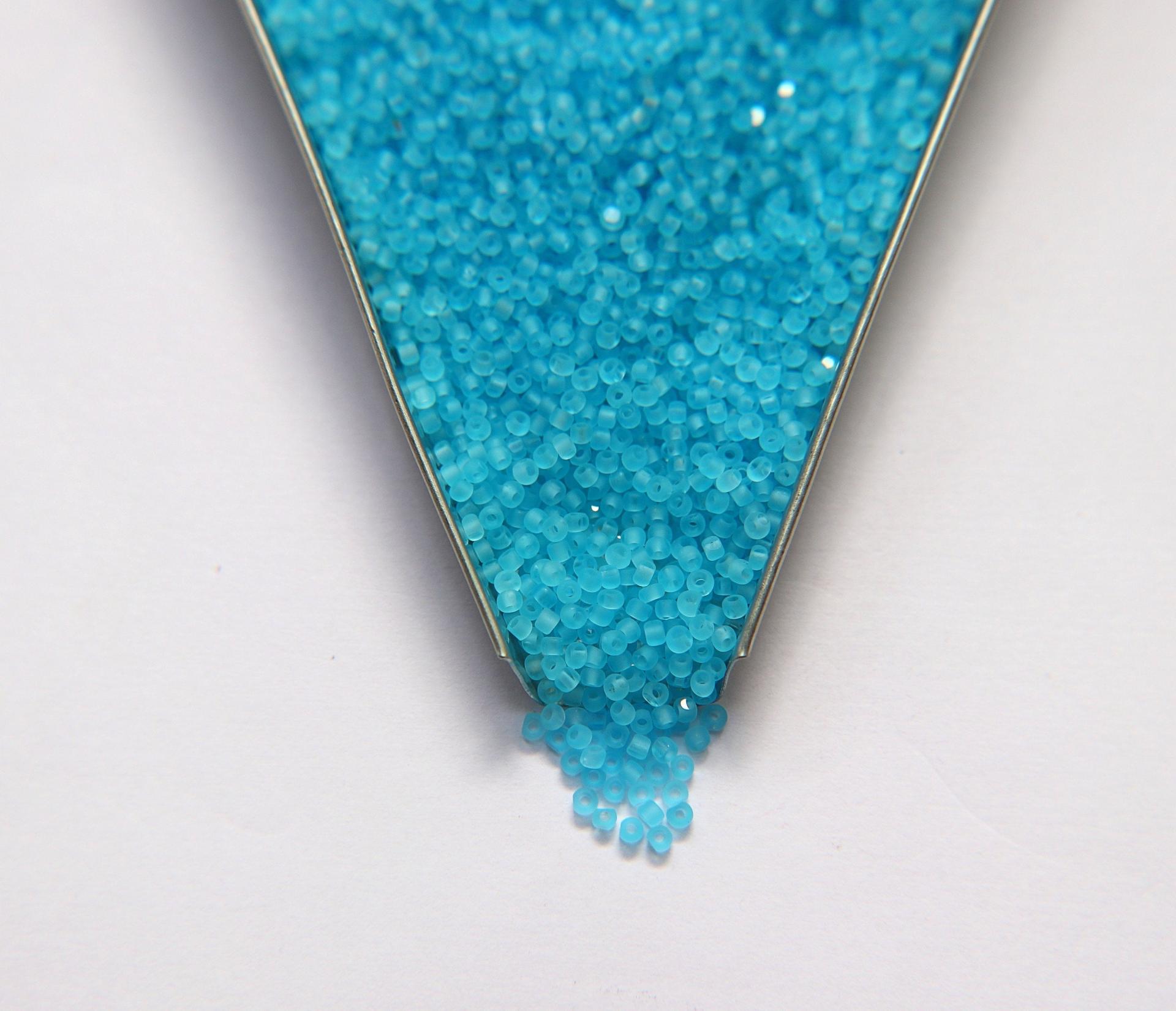 11/0 Charlotte true Cuts Beads MATT Transparent Light Aqua 10/20/50/250/500 Native Beads Supply, Premium Seed Beads