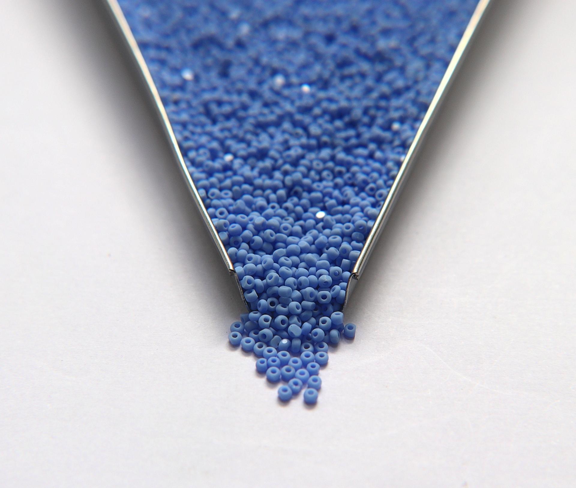11/0 Charlotte true Cuts Beads MATT 33020 Opaque Light Sapphire 10/20/50/250/500 Native Beads Supply, Premium Seed Beads