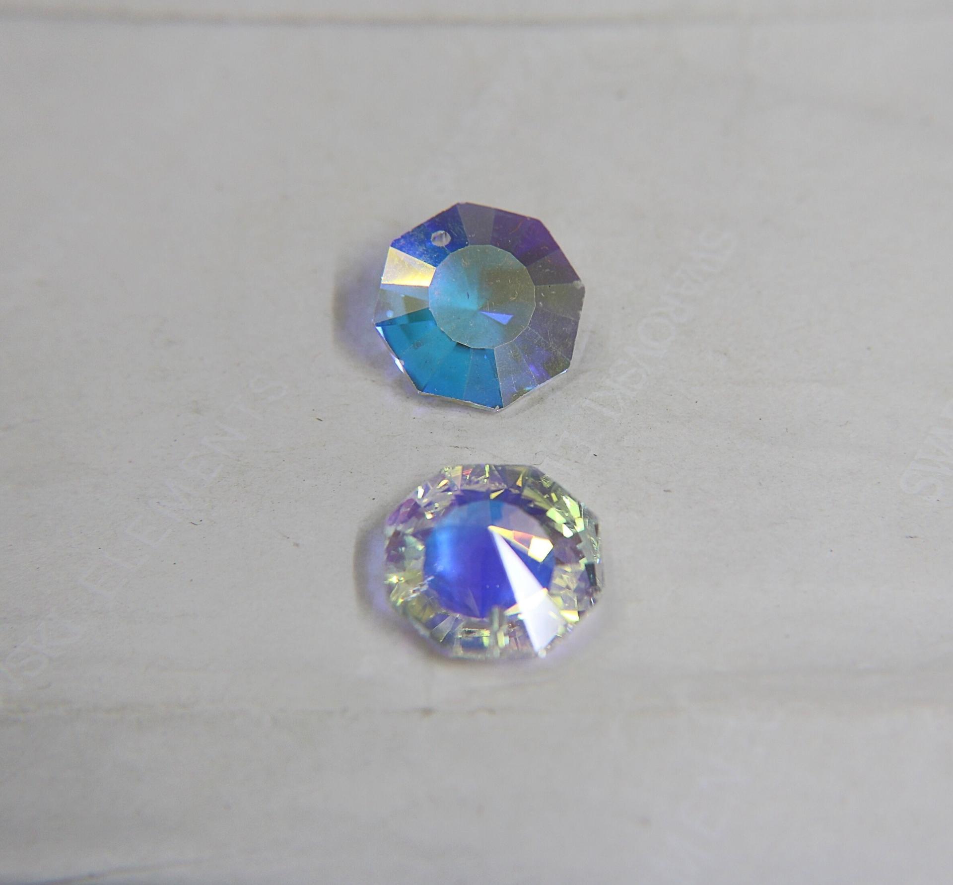 19 MM Swarovski Crystal Aurore Boreale Hexagon Pendant Beads Crystal drops vintage findings, jewelry making, wedding decorations