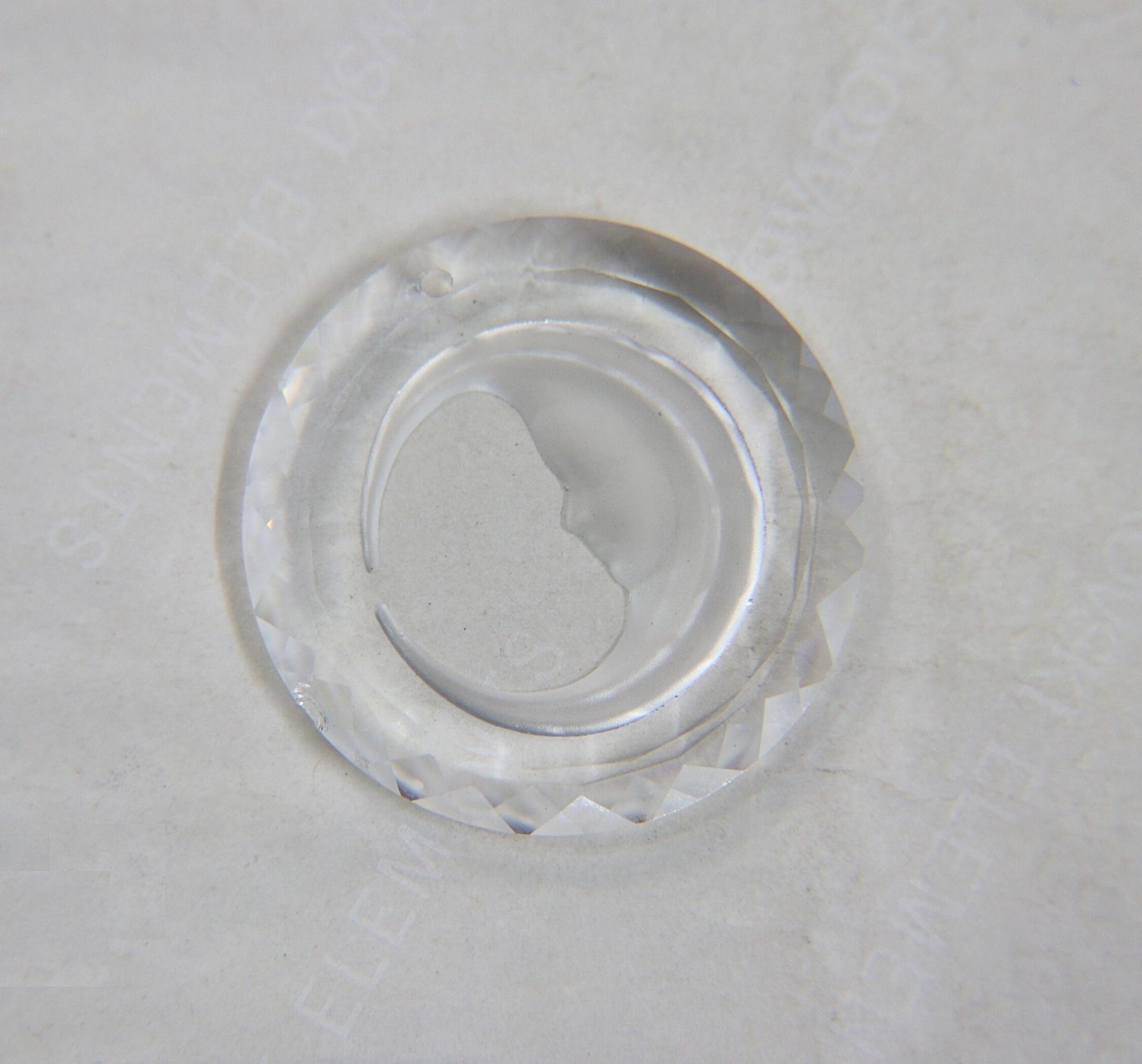 Swarovski Moon Pendants in Crystal 36 MM Fancy Crystal drops 1 Piece vintage findings, jewelry making
