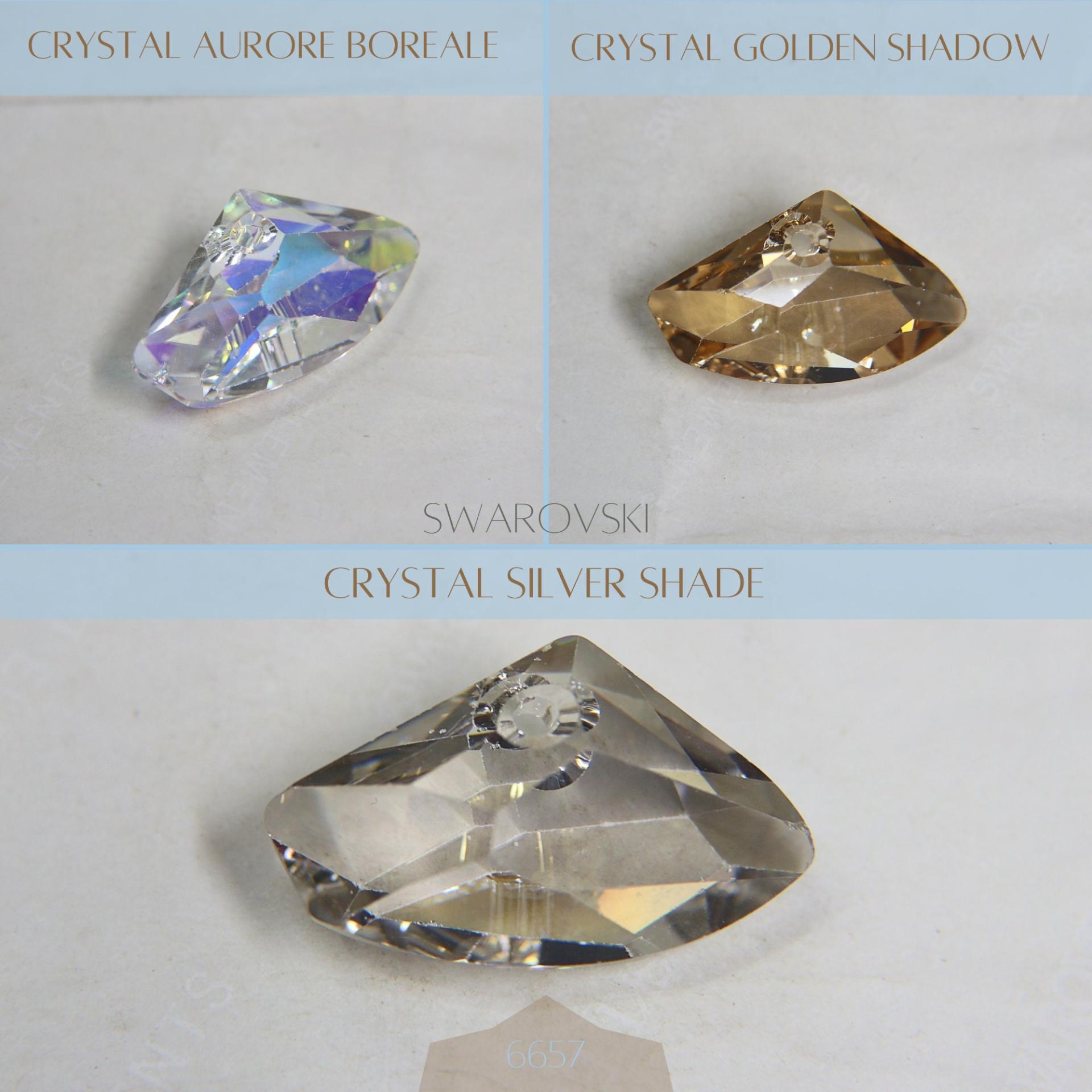 Swarovski Crystal 23.5 x 39mm Galactic Horizontal Pendant 6657 Crystal drops 1 Piece vintage findings, jewelry making