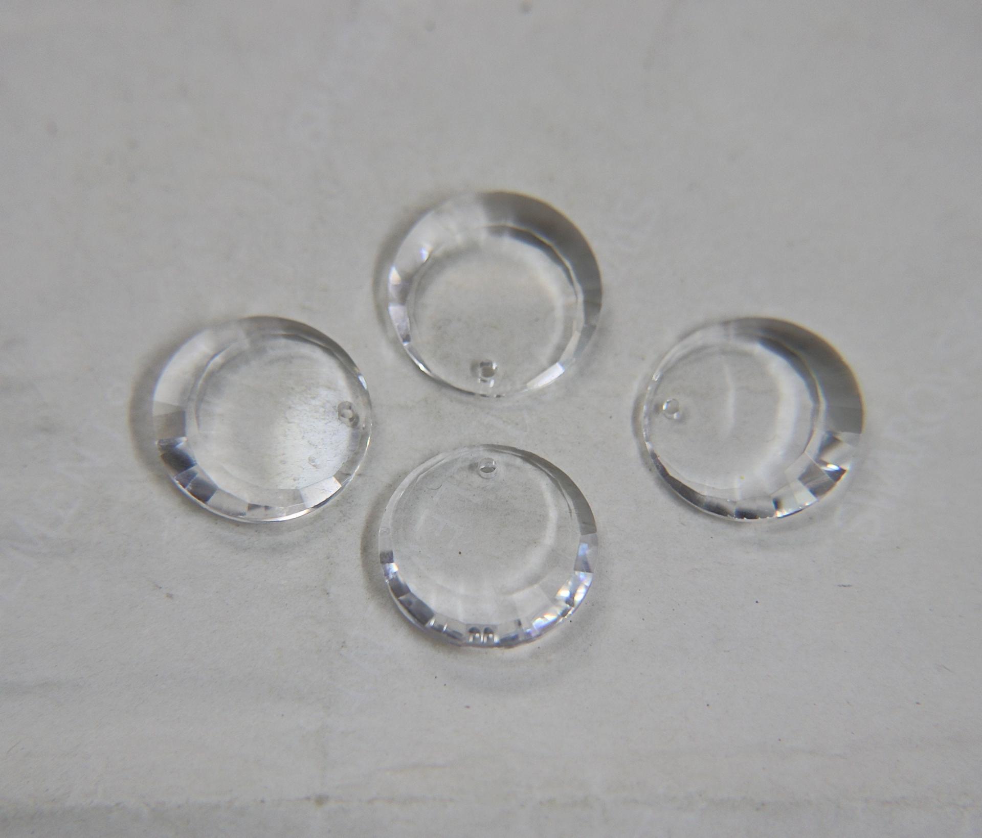 17mm Very Rare Vintage Premium Swarovski 6049 Round Disc Pendants Crystal Clear drop 2/6/12 Pieces vintage findings, jewelry