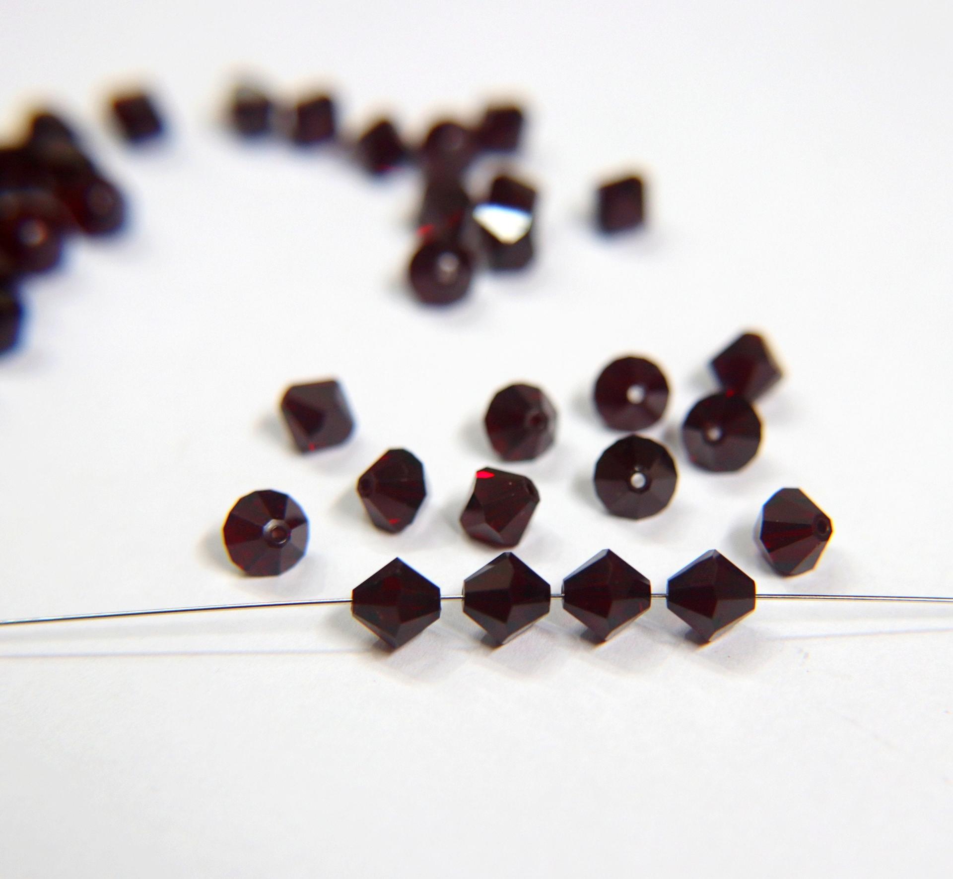 7mm Garnet Bicone beads Cuts 12/36/72/144/288 Pieces Premium Materials