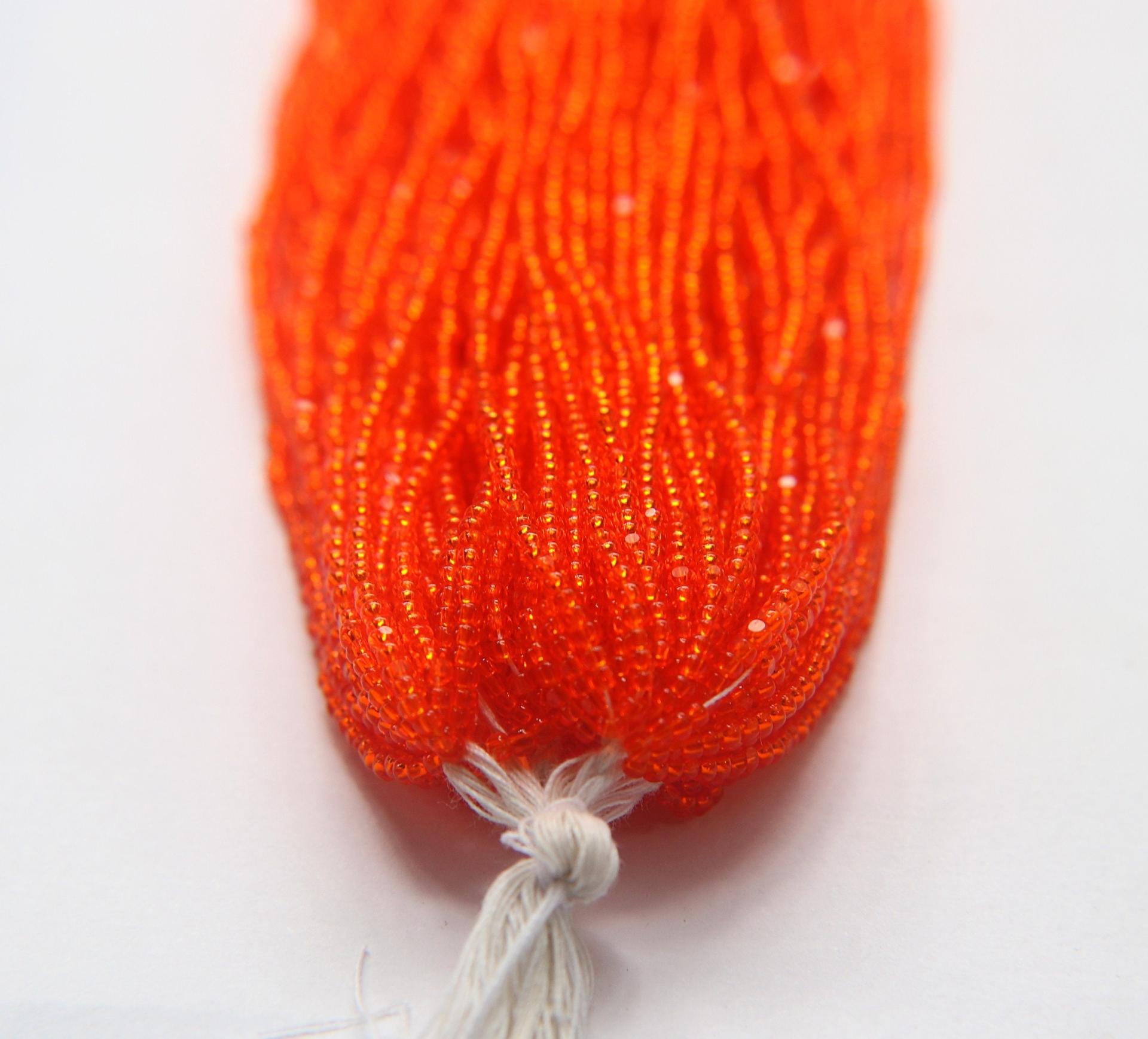 11/0 Hanks Charlotte Cut Beads 90030 Orange Transparent 1/5/25/50/100 Hanks 2.0mm glass beads, jewelry supply, findings, craft supply