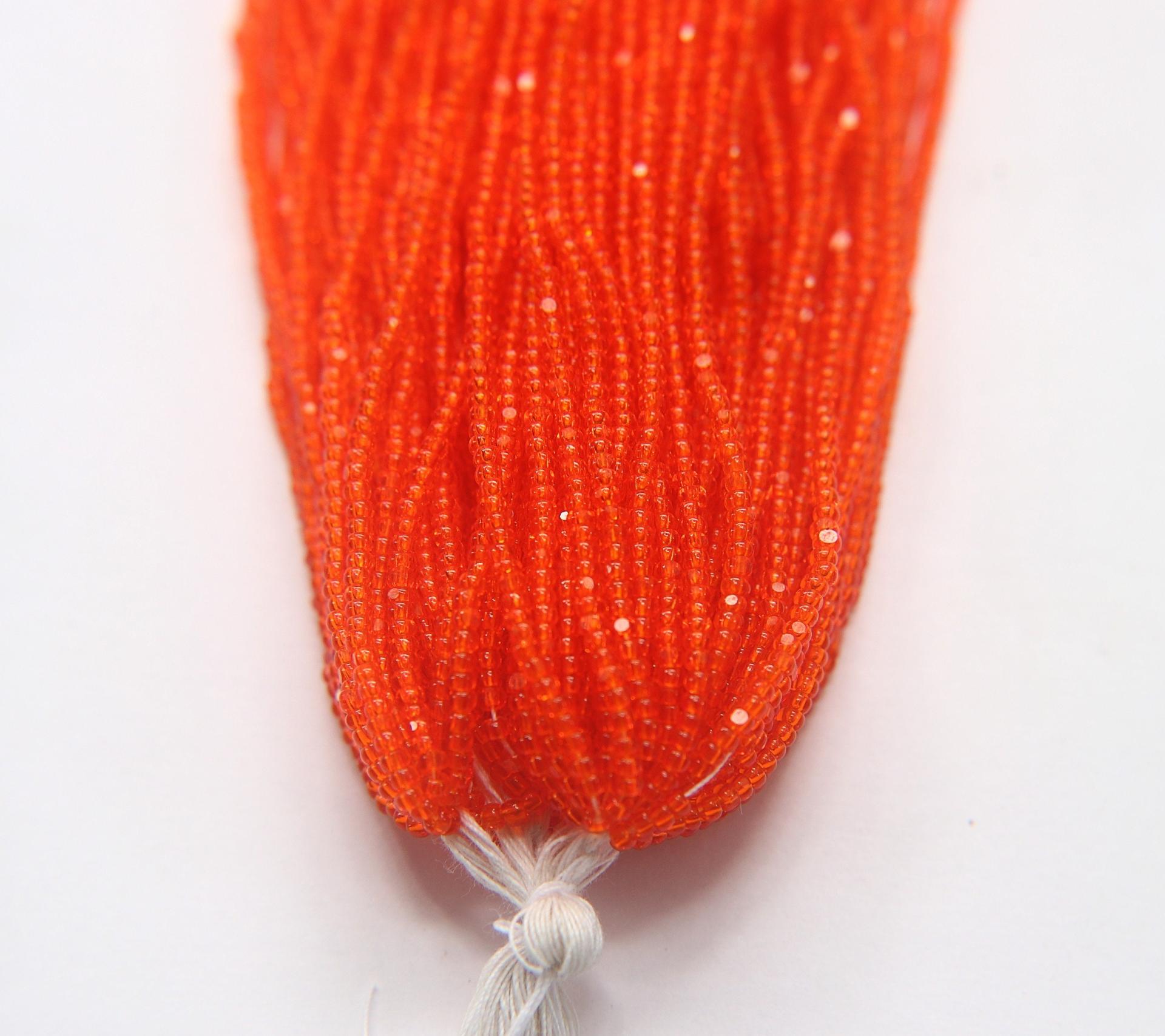 11/0 Hanks Charlotte Cut Beads 90030 Orange Transparent 1/5/25/50/100 Hanks 2.0mm glass beads, jewelry supply, findings, craft supply