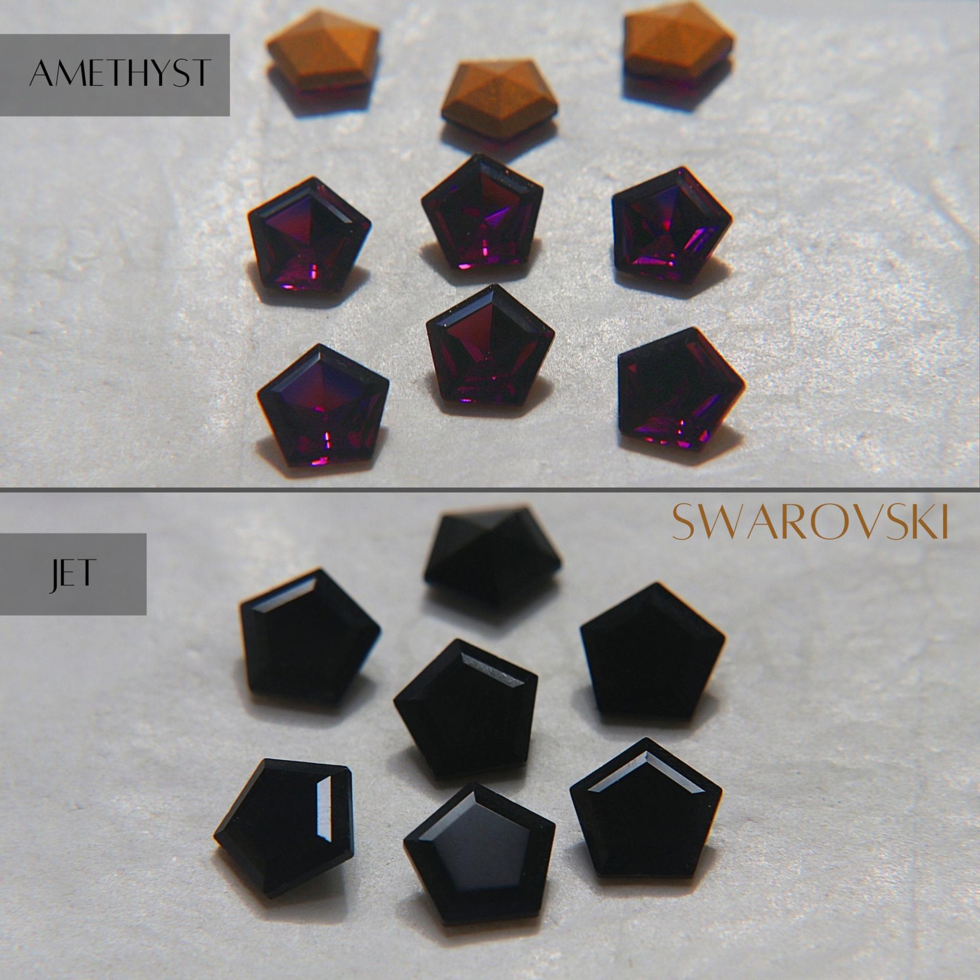 Vintage Swarovski 8 mm Swarovski Hexagon #4730 (2 Colours) Premier Crystal Rhinestones 2/6/12/36 Pieces gemstones