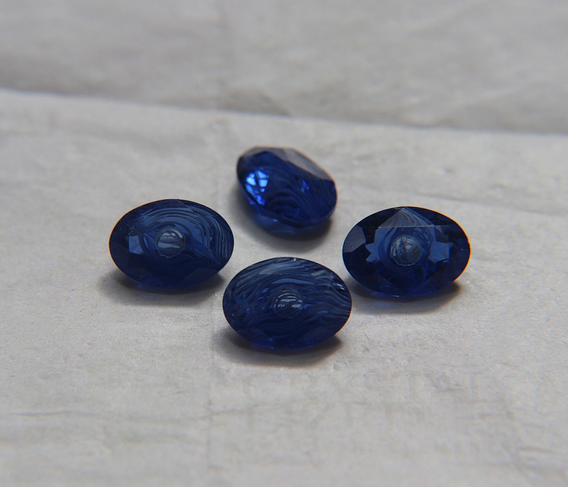 Vintage Swarovski 14x10 mm Vintage Montana Givre Swirls UNFOILED Oval Shape Premier Crystal Rhinestones 2/6/12/24/72 Pieces gemstones