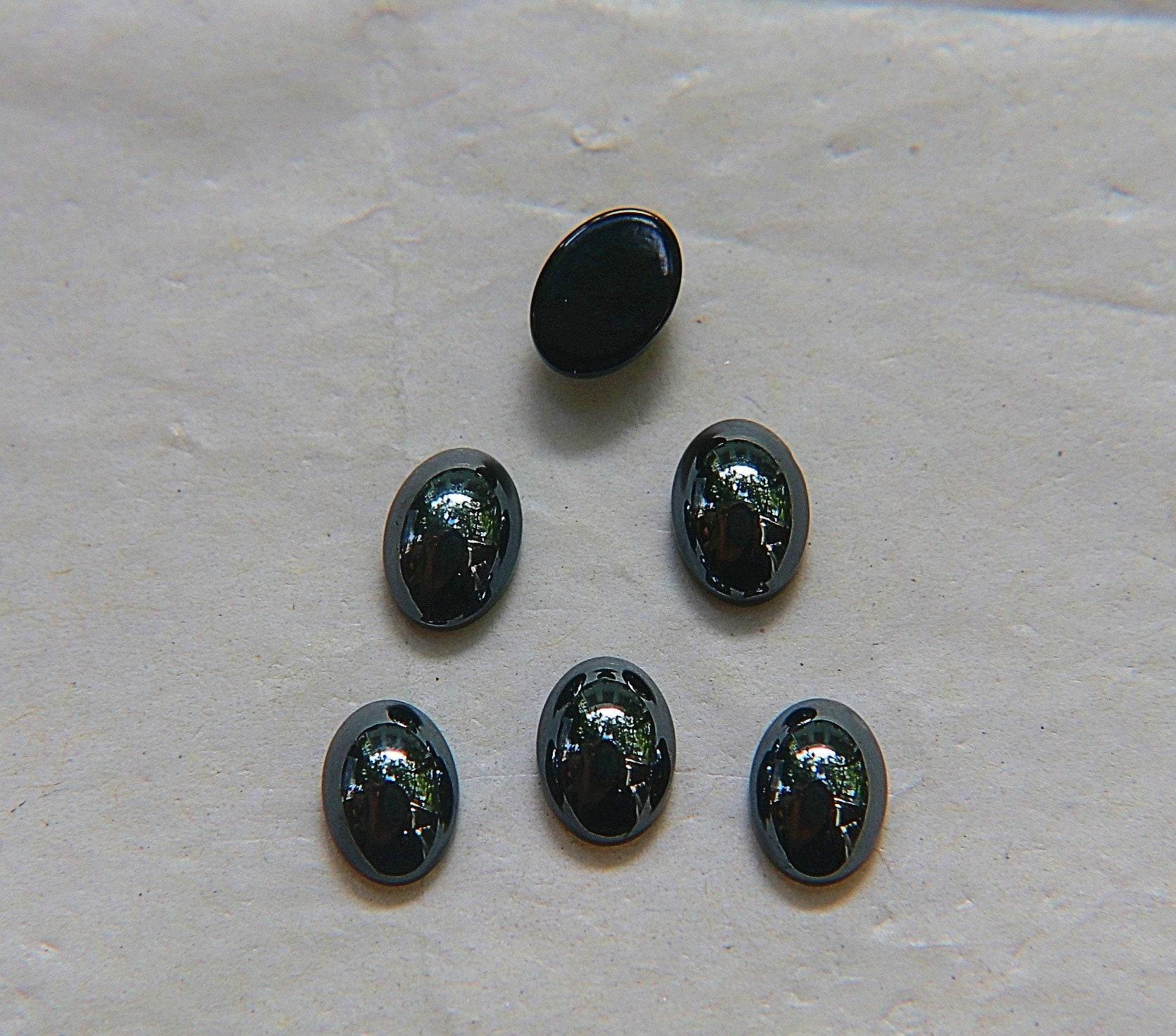Swarovski 7X5 mm Vintage Flat Back Oval Cabochon Cabs in Jet Hematite unfoiled 12/36/72/144/288/720 Pieces