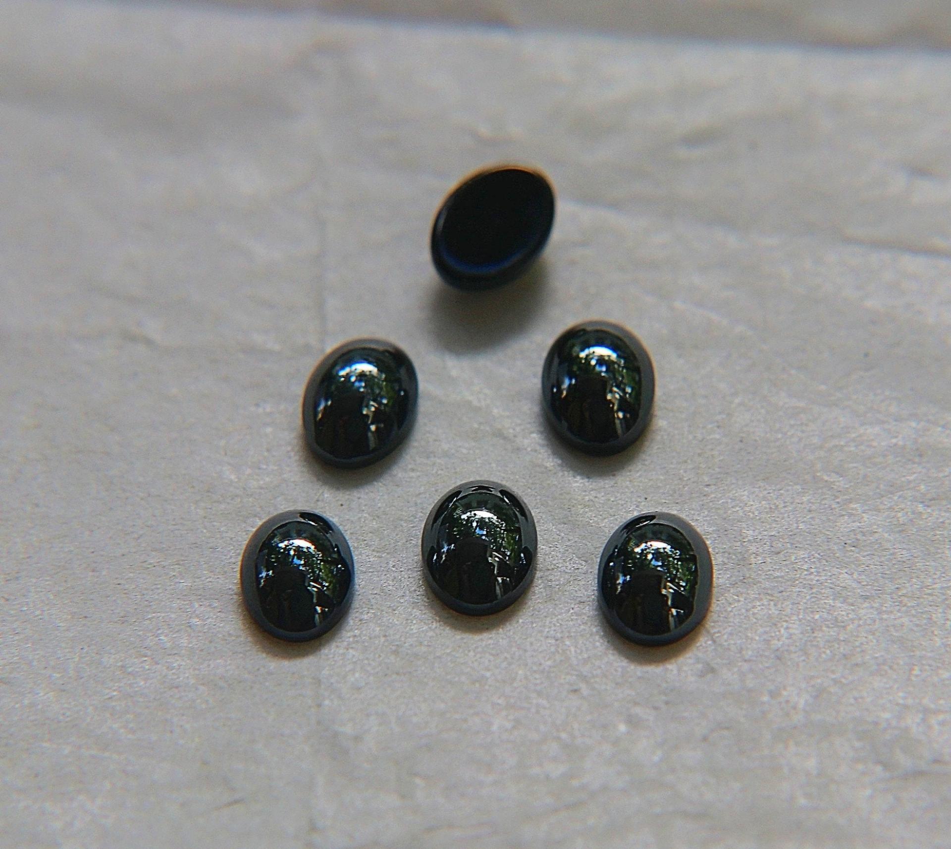Swarovski 7X5 mm Vintage Flat Back Oval Cabochon Cabs in Jet Hematite unfoiled 12/36/72/144/288/720 Pieces