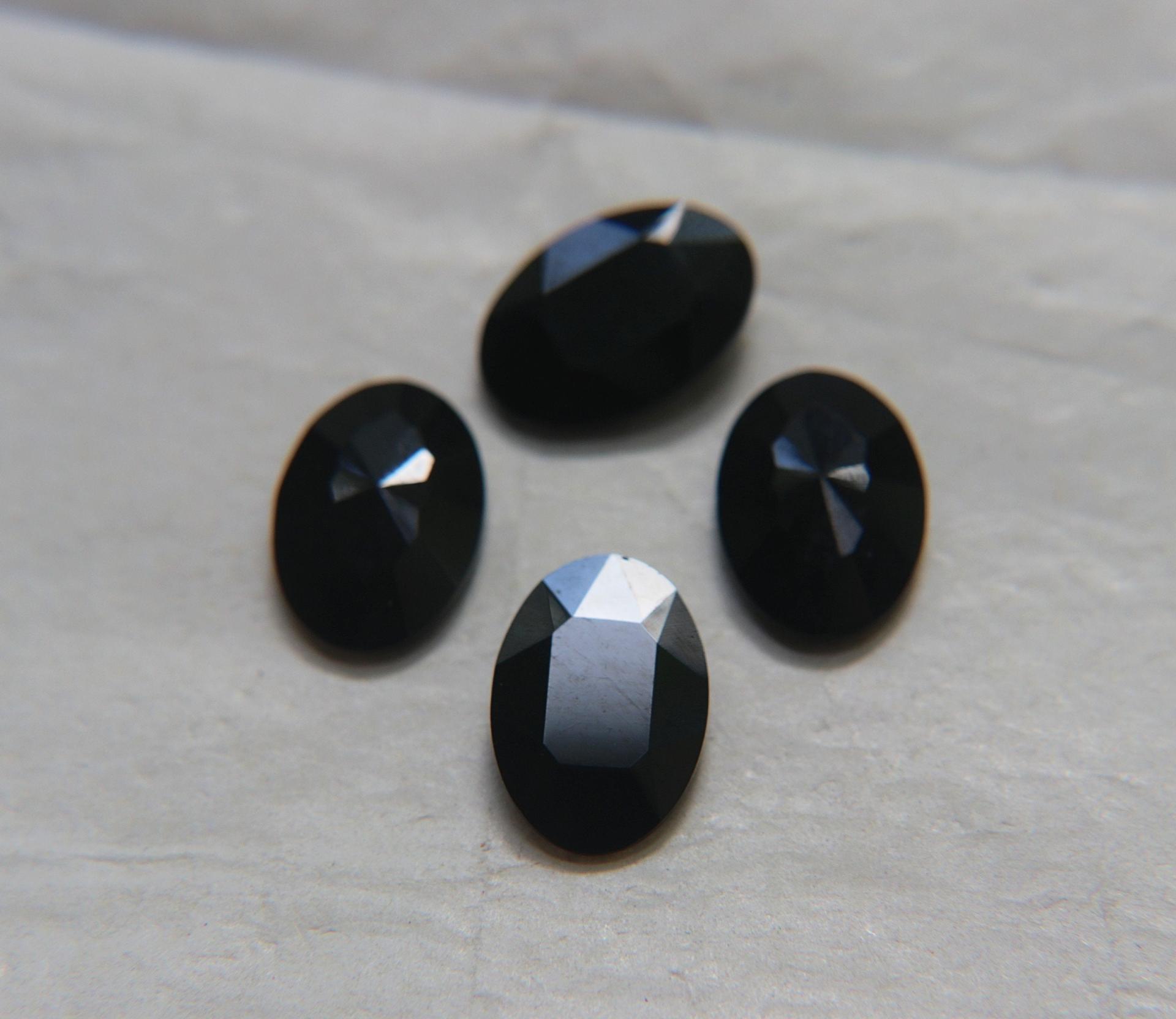 Vintage Swarovski 16x11 mm Jet Oval Shape Fancy stones Premier Crystal Rhinestones 2/6/12/24 Pieces gemstones