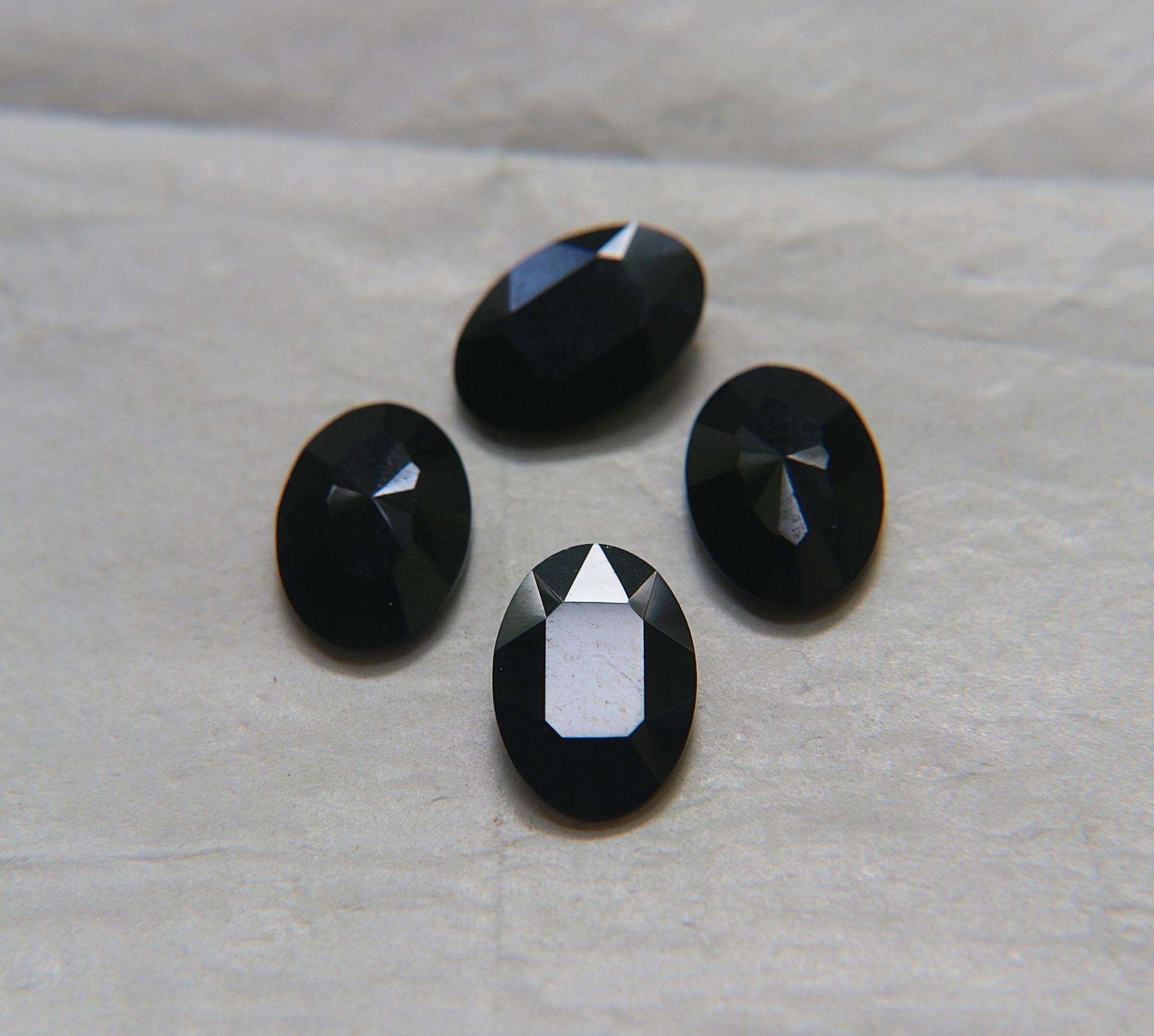 Vintage Swarovski 16x11 mm Jet Oval Shape Fancy stones Premier Crystal Rhinestones 2/6/12/24 Pieces gemstones