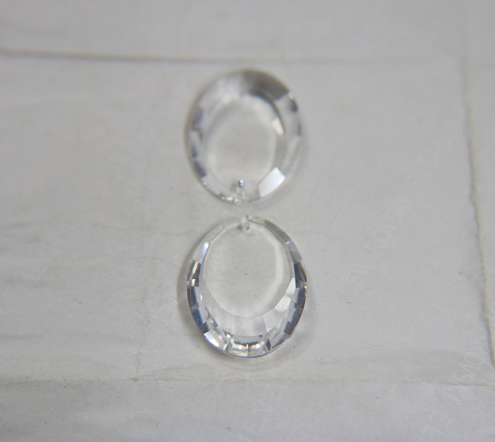 18 x 13 mm Genuine Swarovski Crystal 6120 Flat Oval Mirror Pendant Fancy Crystal drop 1/2/6 Pieces vintage findings, jewelry