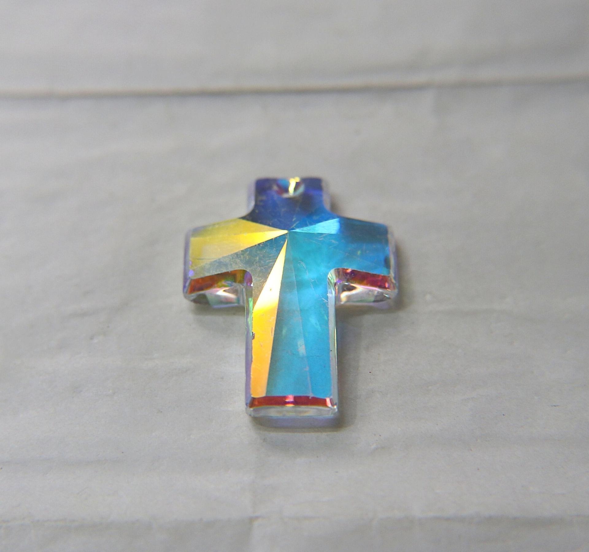 40x30mm Swarovski Crystal Aurore Boreale 6864 Cross Pendants Fancy Crystal drops 1 Piece vintage findings, jewelry making