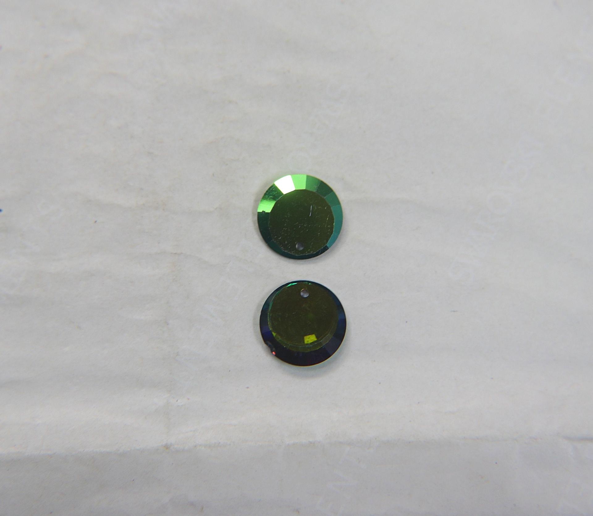 12mm Very Rare Vintage Premium Swarovski Round Crescent Crystal in Vitrail Medium 6210 Crystal Clear drop 2/6/12 Pieces vintage findings