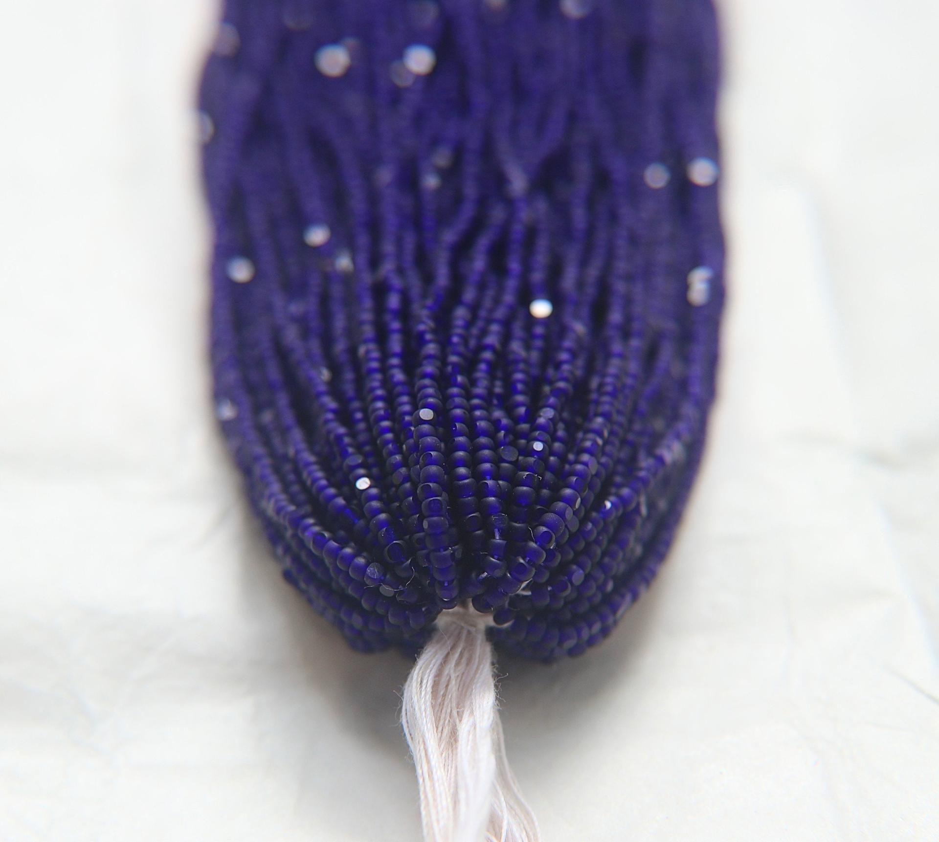 11/0 Hanks Charlotte Cut Beads 30100 MATT Royal Blue Transparent 1/5/25/50/100 Hanks 2.0mm beads, jewelry supply, findings, Native supply