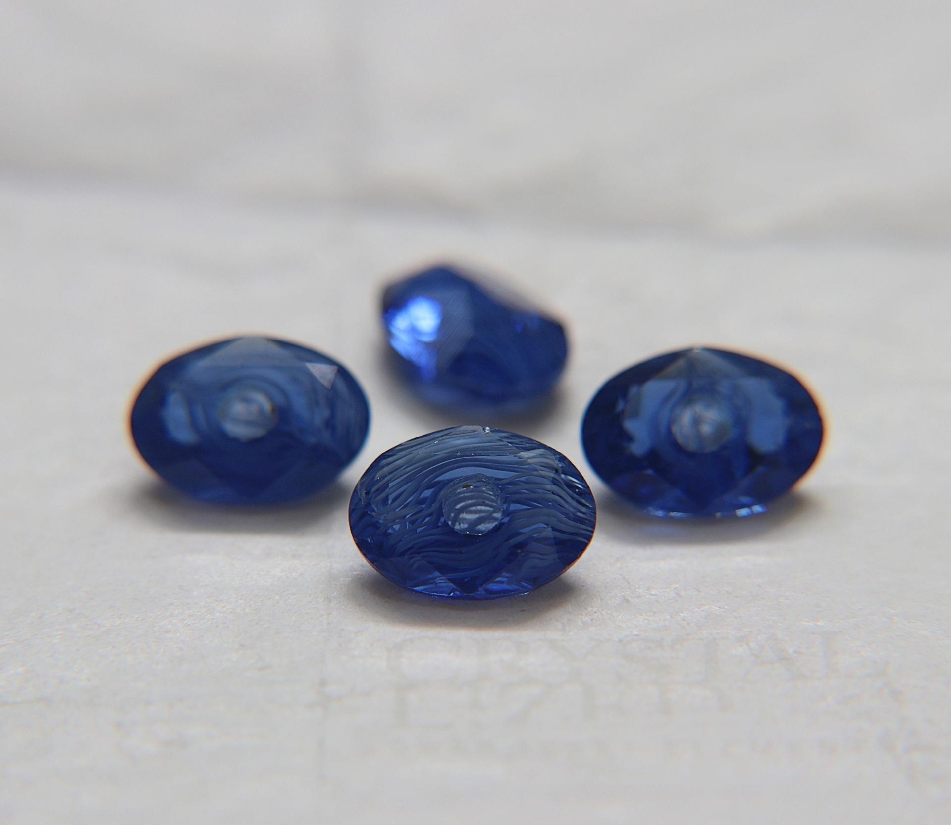 Vintage Swarovski 14x10 mm Vintage Montana Givre Swirls UNFOILED Oval Shape Premier Crystal Rhinestones 2/6/12/24/72 Pieces gemstones