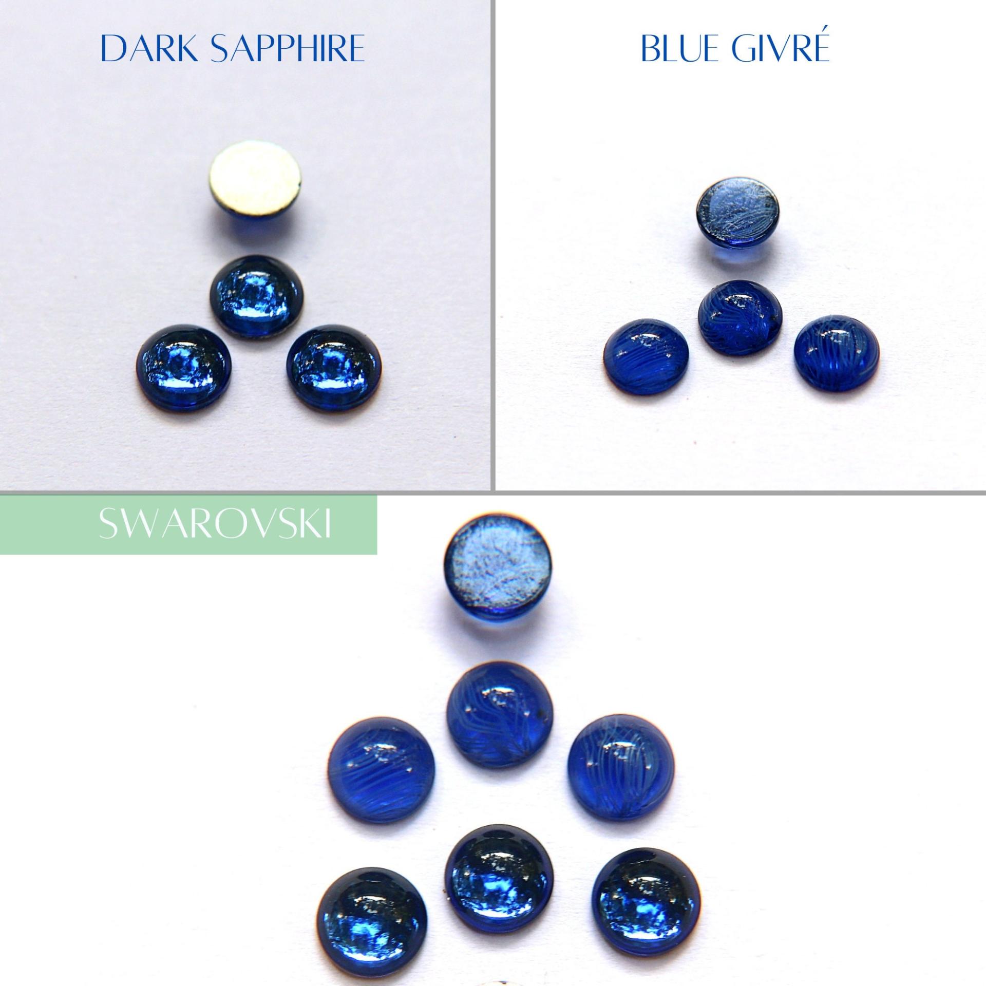 Swarovski 7 mm Vintage in 3 Colours Flat Back Oval Cabochon Cabs 6/12/36/72/144 Pieces