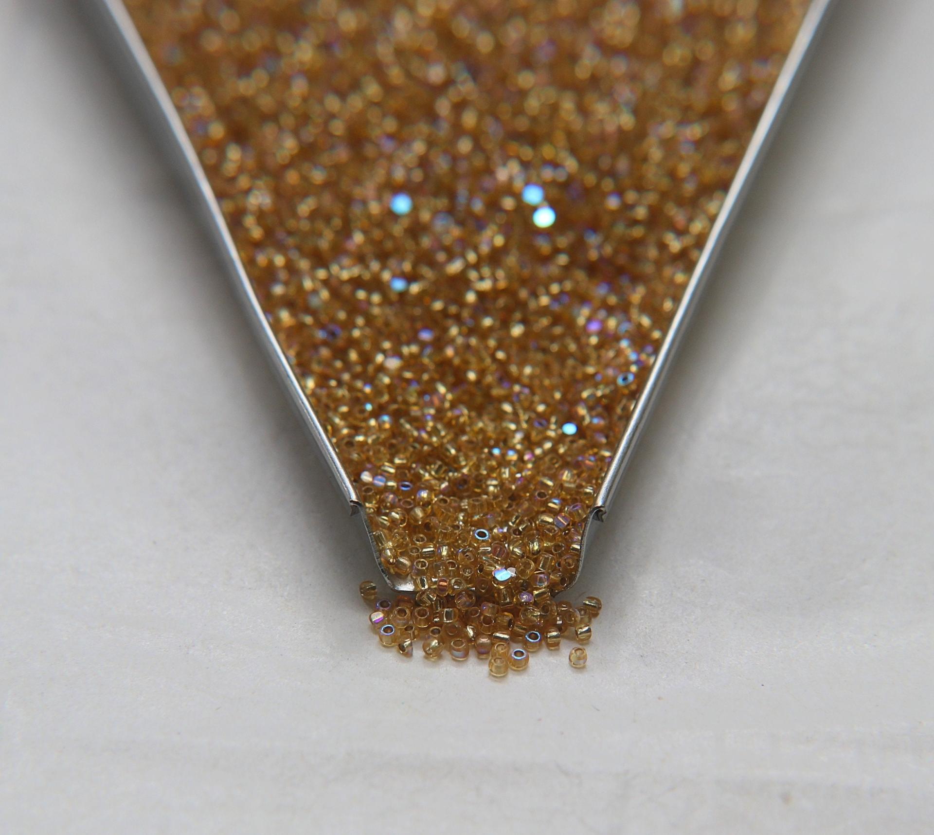 13/0 Charlotte Cut Beads Patina Gold Silver Lined Aurore Boreale 5/10/20/50/250/500 Grams embroidery materials, jewelry making, Native beads