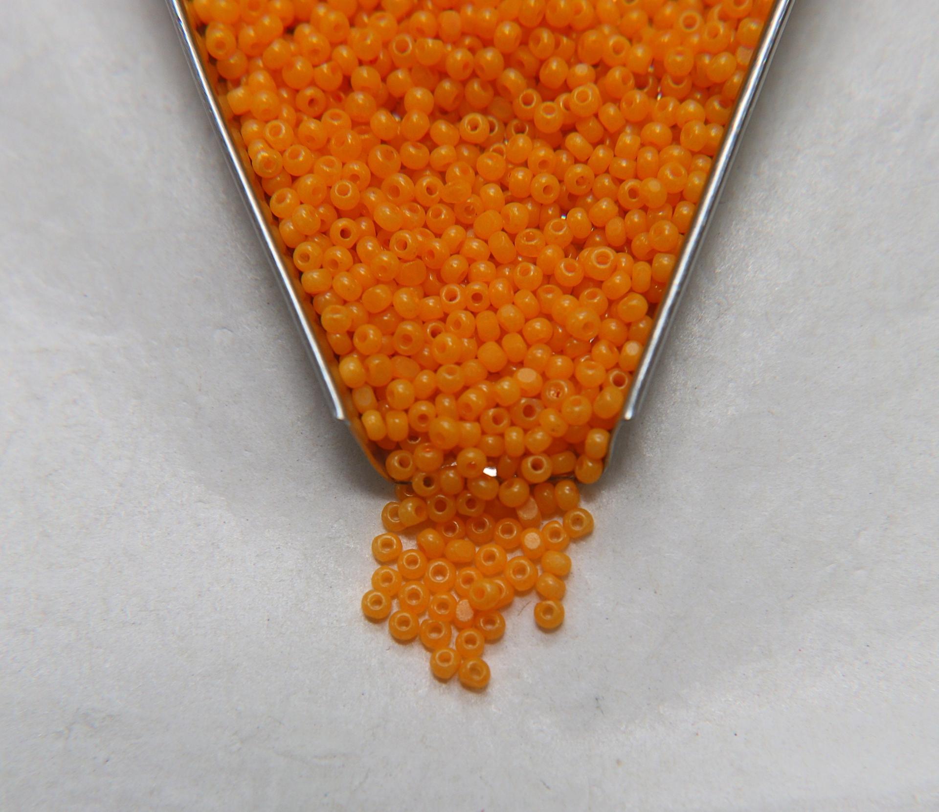 13/0 Charlotte True Cut Beads Light Orange Opal 5/10/20/50/250/500 Grams Premium Seed beads, native supply