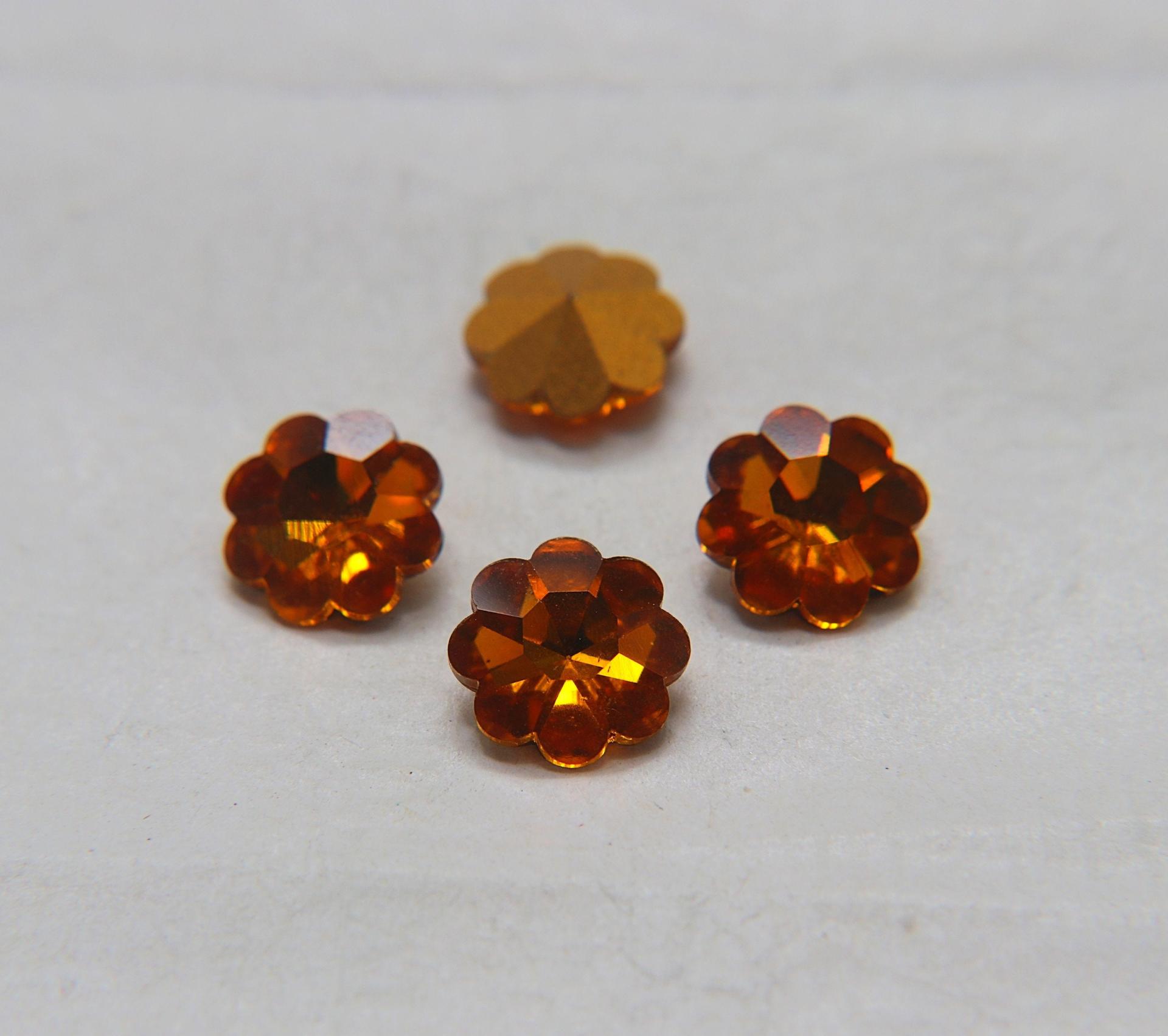 12 mm Swarovski Vintage Flower Stones (2 Colours) Rhinestones 2/6/12/36/72 pieces