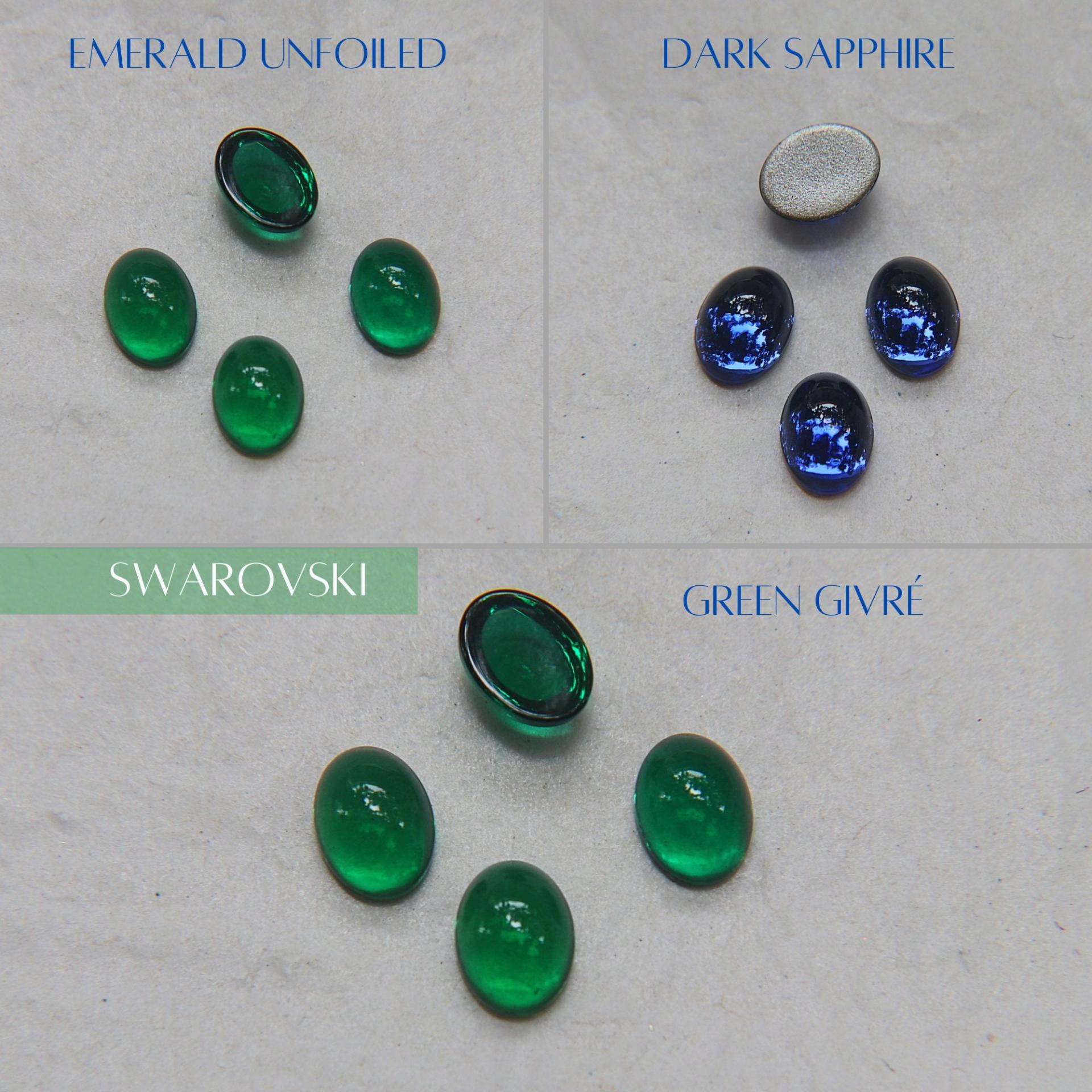 Swarovski 8x6 mm Vintage Flat Back Oval Cabochon Cabs (4 COLOURS) 6/18/36/72/144/360 Pieces