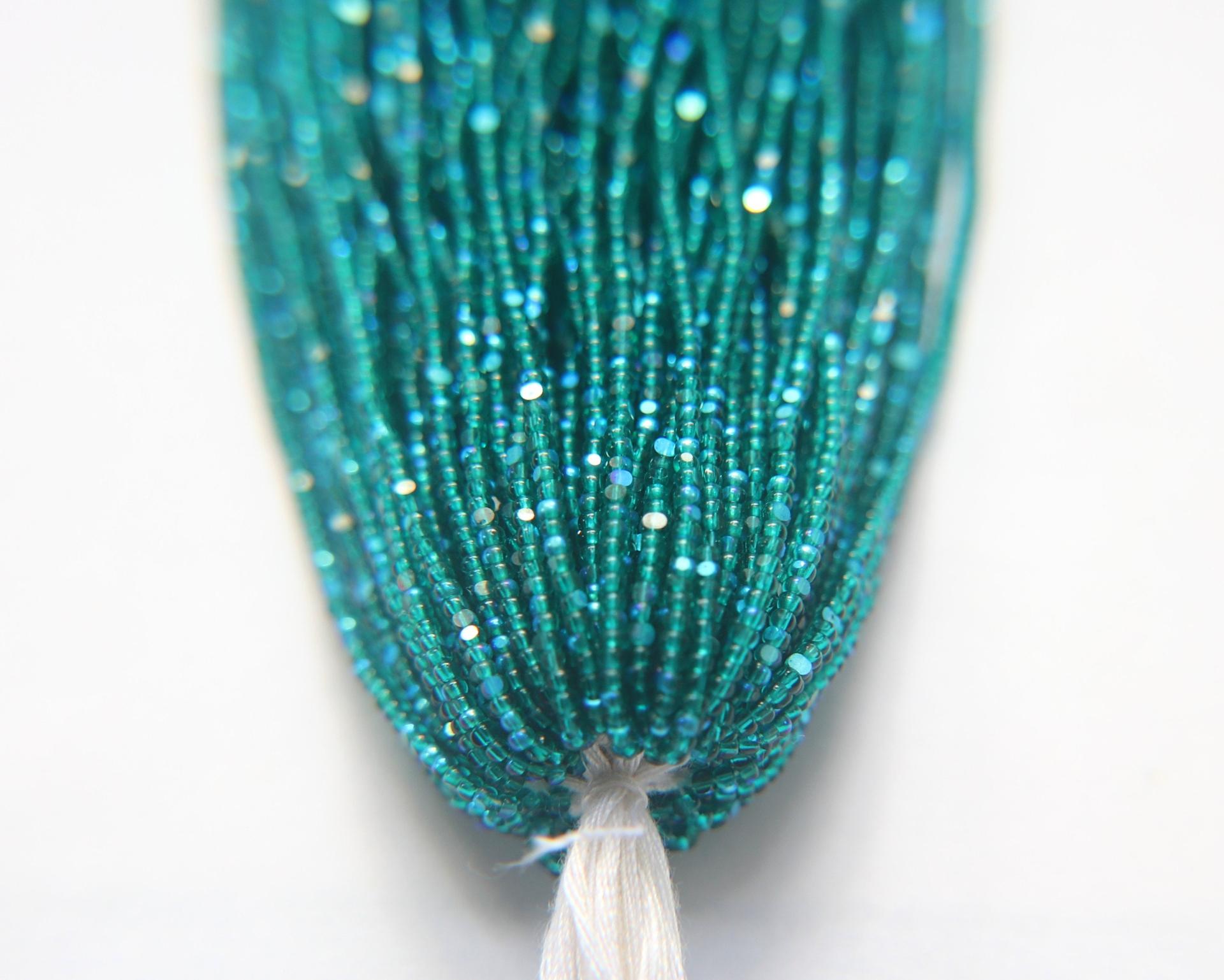 13/0 Hanks Charlotte Cut Beads Patina Transparent Blue Zircon Aurore Boreale 1/5/25/50/100 Hanks 1.6mm glass beads, native supply