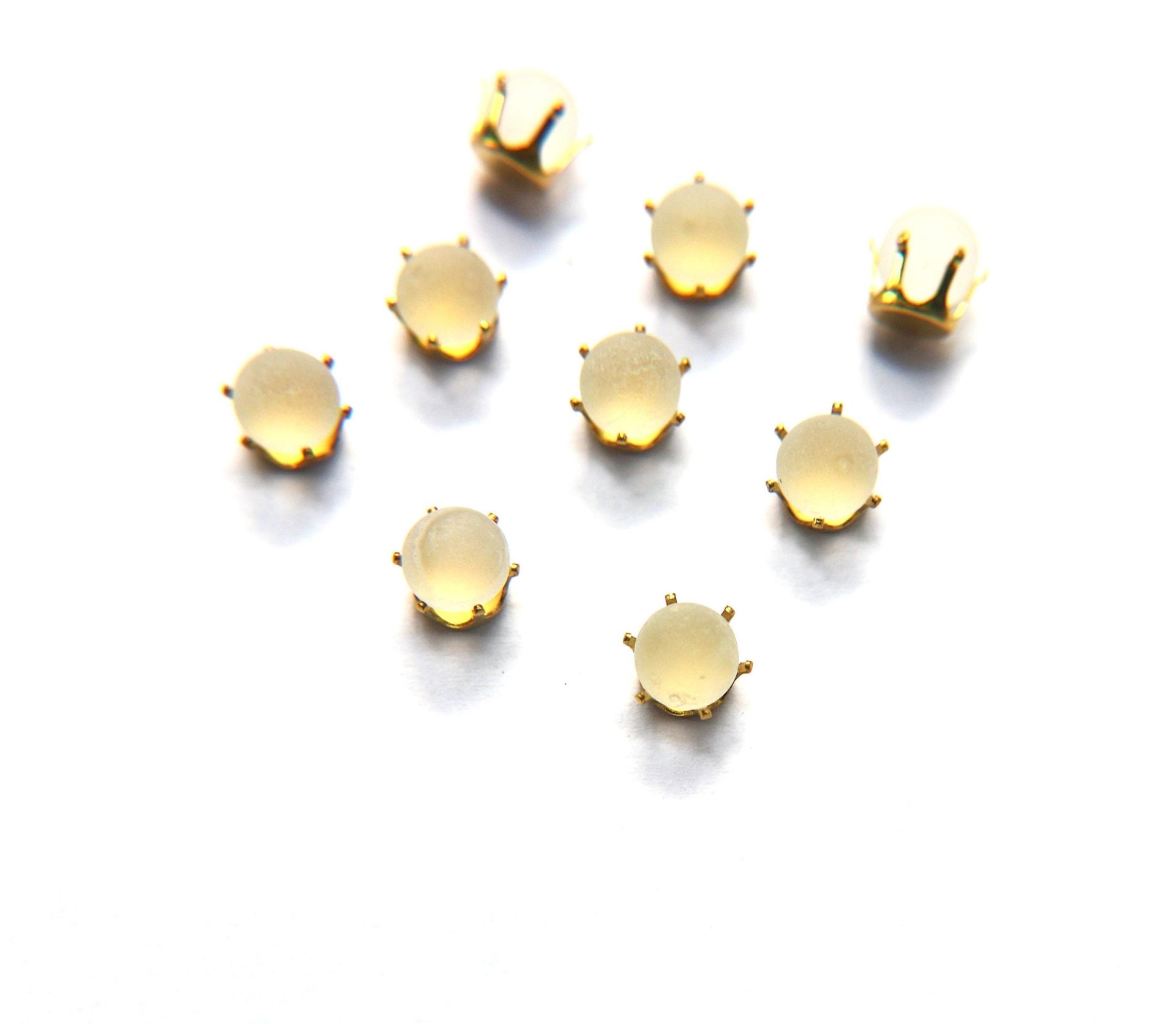 Vintage Swarovski Matt Crystal Ball Clips 6/12/24/100 Pieces jewelry making materials