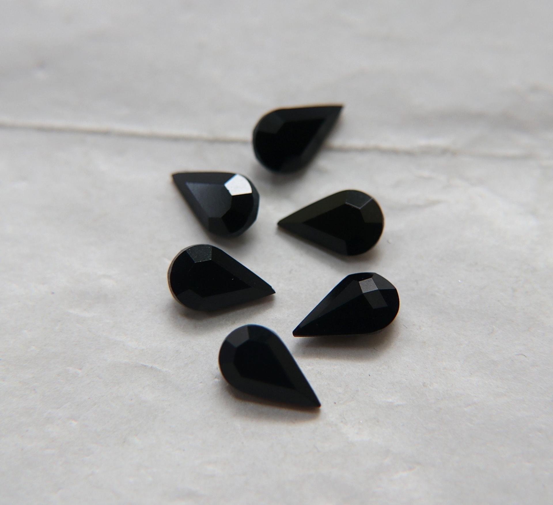 8x5 mm Vintage Swarovski fancy Navette in Jet 36/72/144 Pieces Jewery making stones gemstones, fancy opal stones