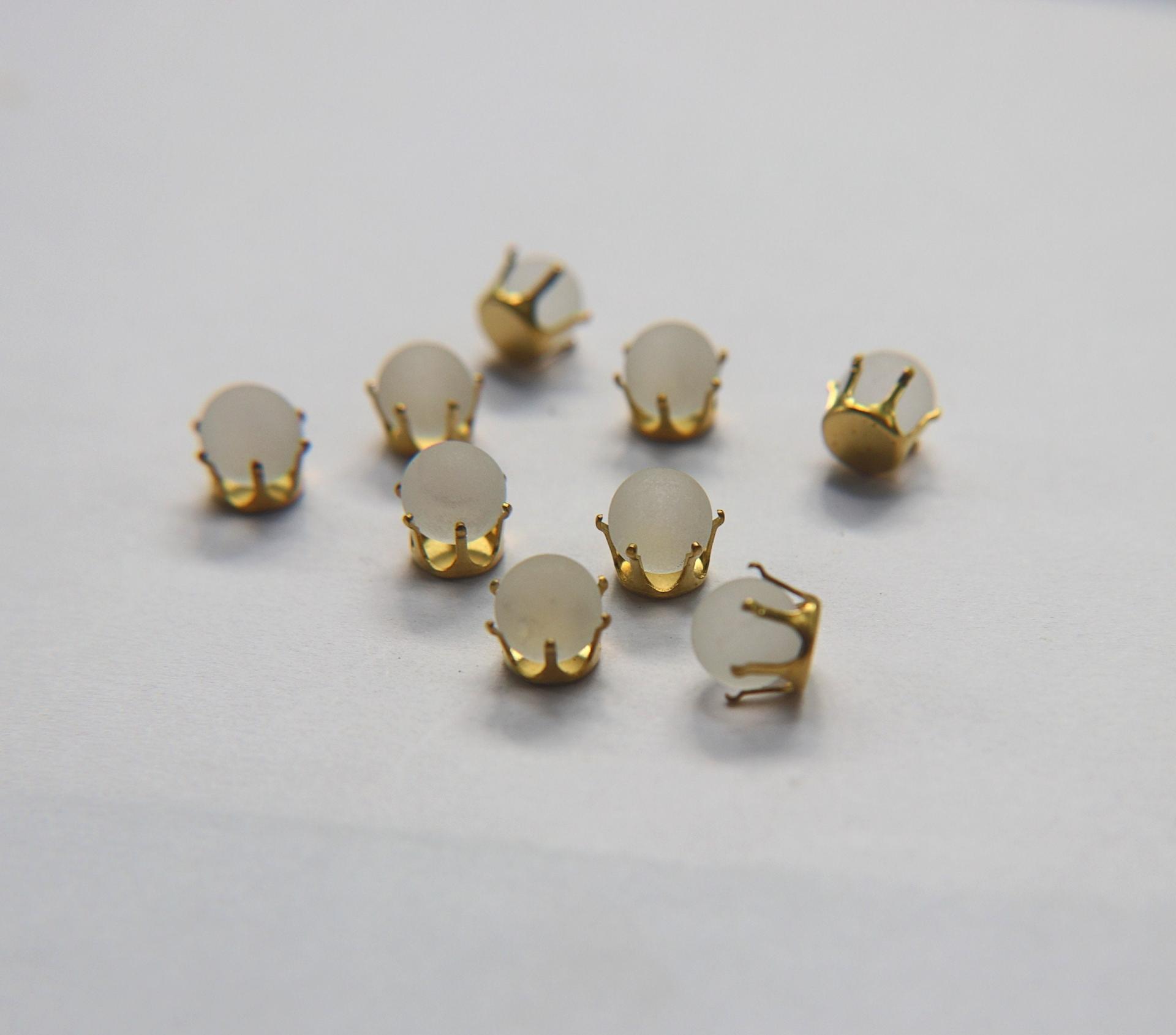 Vintage Swarovski Matt Crystal Ball Clips 6/12/24/100 Pieces jewelry making materials