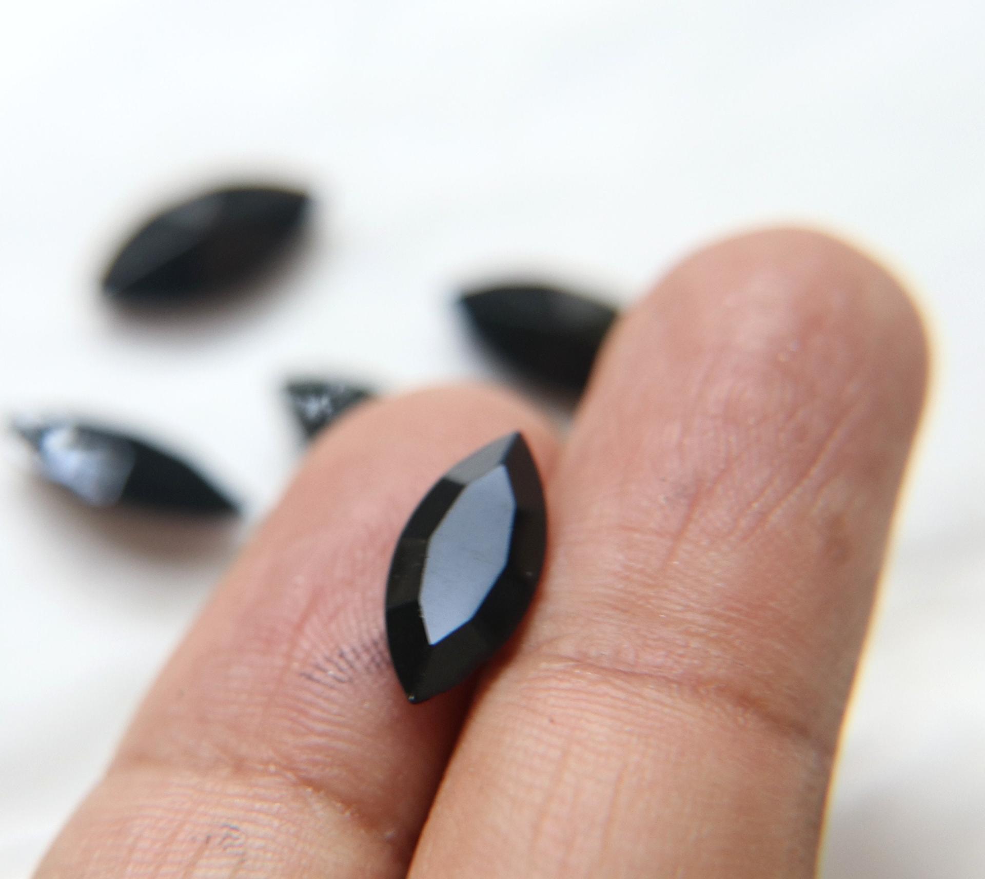 15x7 mm Swarovski fancy Jet Unfoiled 6/24 Pieces Jewery making stones gemstones, fancy opal stones