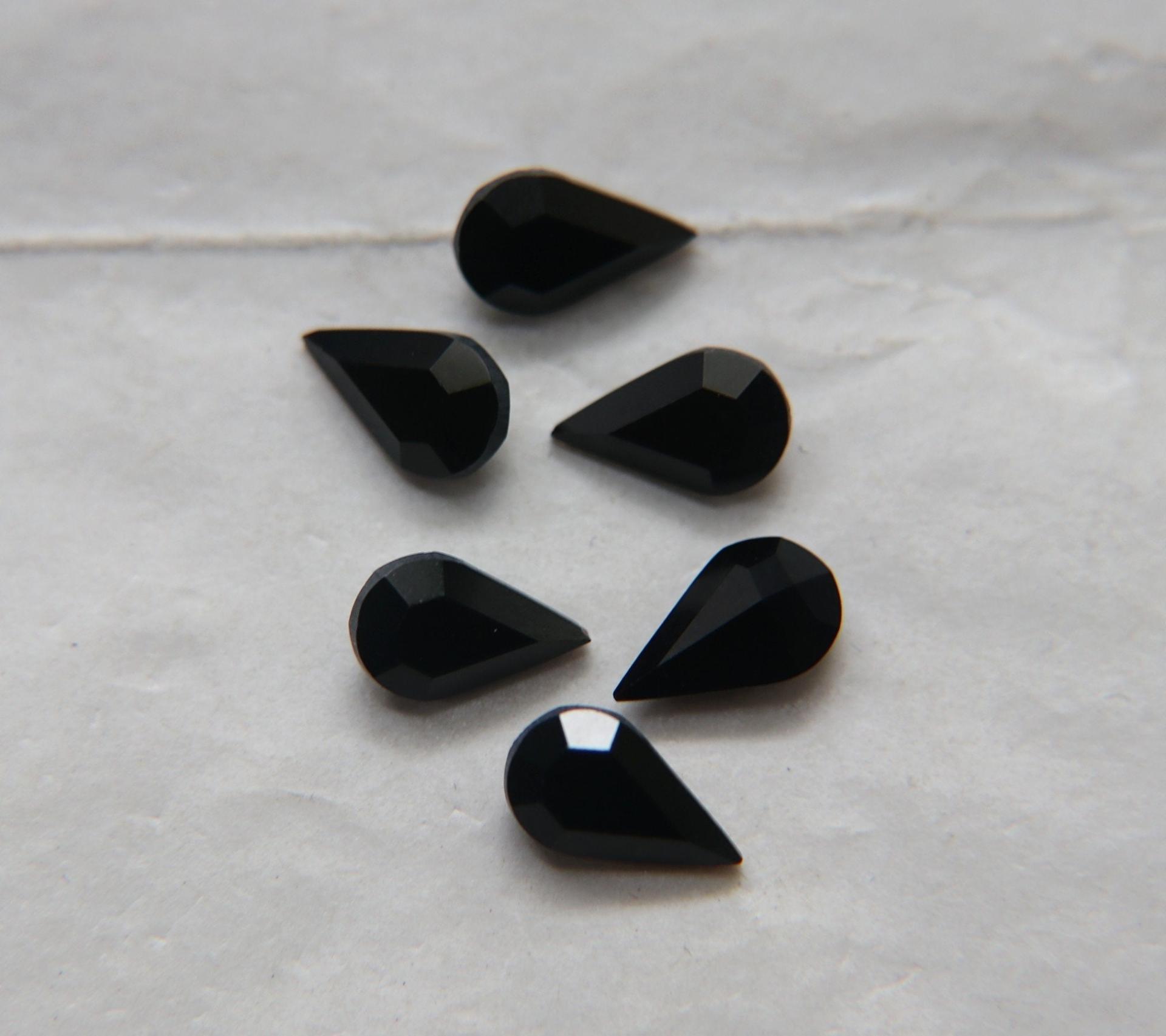 8x5 mm Vintage Swarovski fancy Navette in Jet 36/72/144 Pieces Jewery making stones gemstones, fancy opal stones